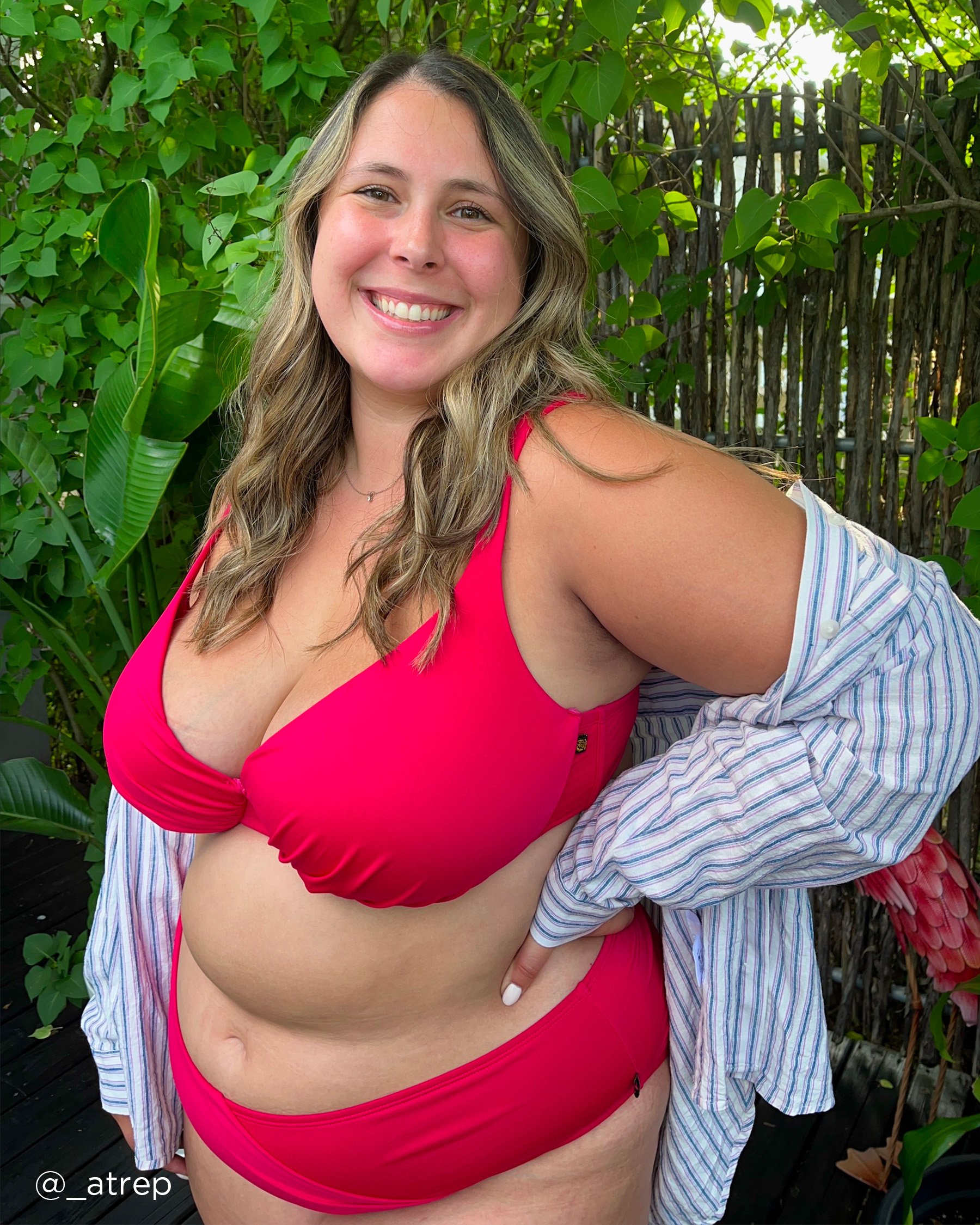 LA VIE EN ROSE AQUA Haut de bikini bonnet D en fibres recyclées BRIGHT ROSE Rose vif 70200091 - Voir6