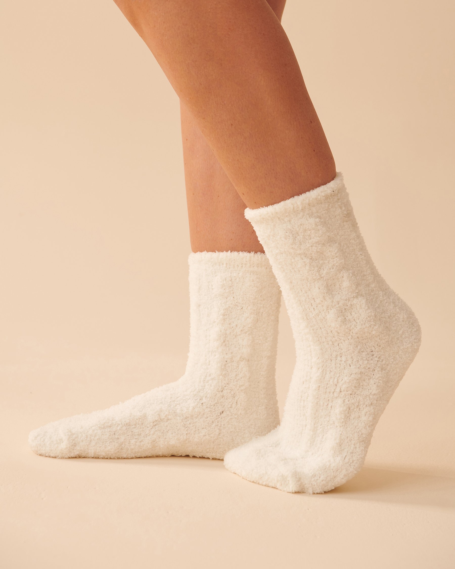 LA VIE EN ROSE 2 Pairs of Recycled Chenille Socks Bears 40700284 - View2