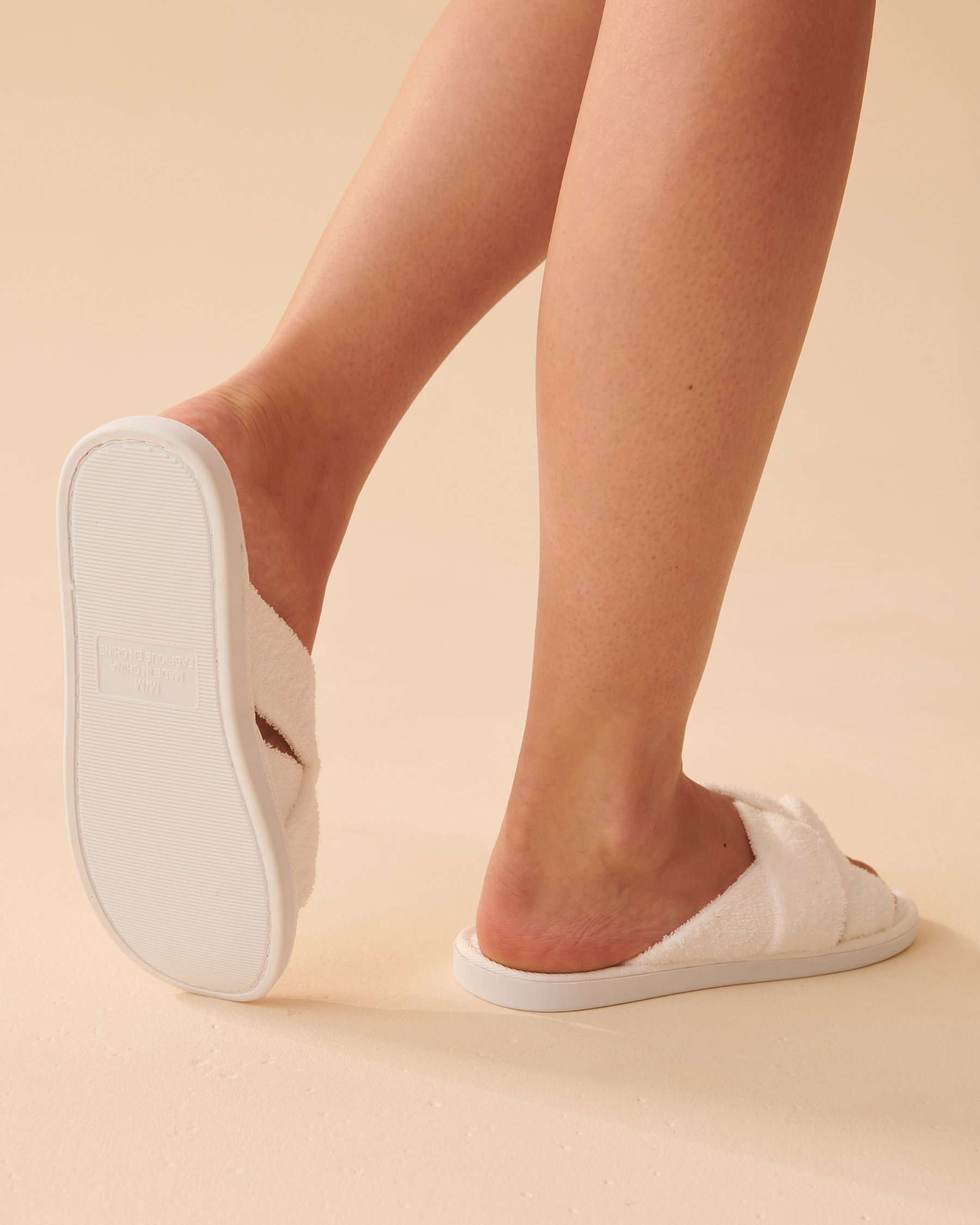 LA VIE EN ROSE Terry Spa Slippers White 40700278 - View2