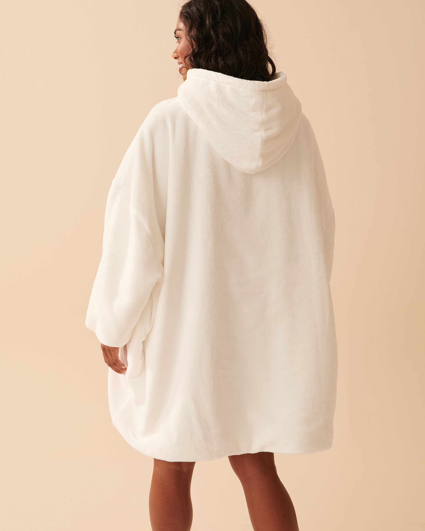 LA VIE EN ROSE Cute Bear Oversized Hoodie Snow white 40700281 - View2