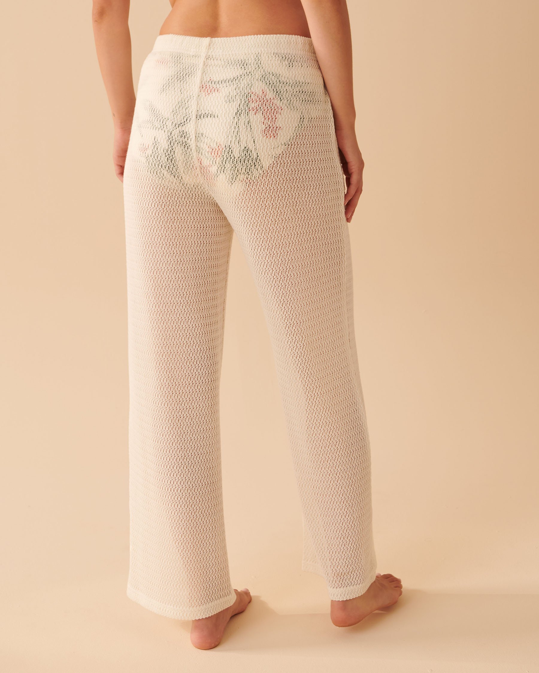 LA VIE EN ROSE AQUA Crochet Pants Sandy white 80200035 - View4
