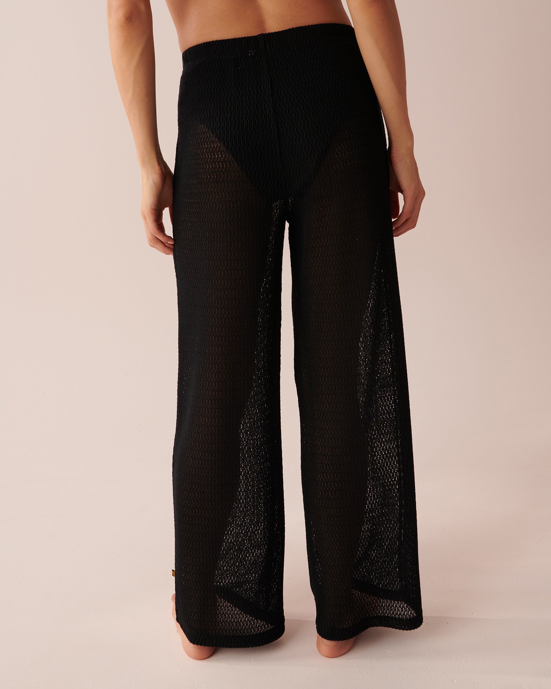 LA VIE EN ROSE AQUA Crochet Pants Black 80200035 - View2