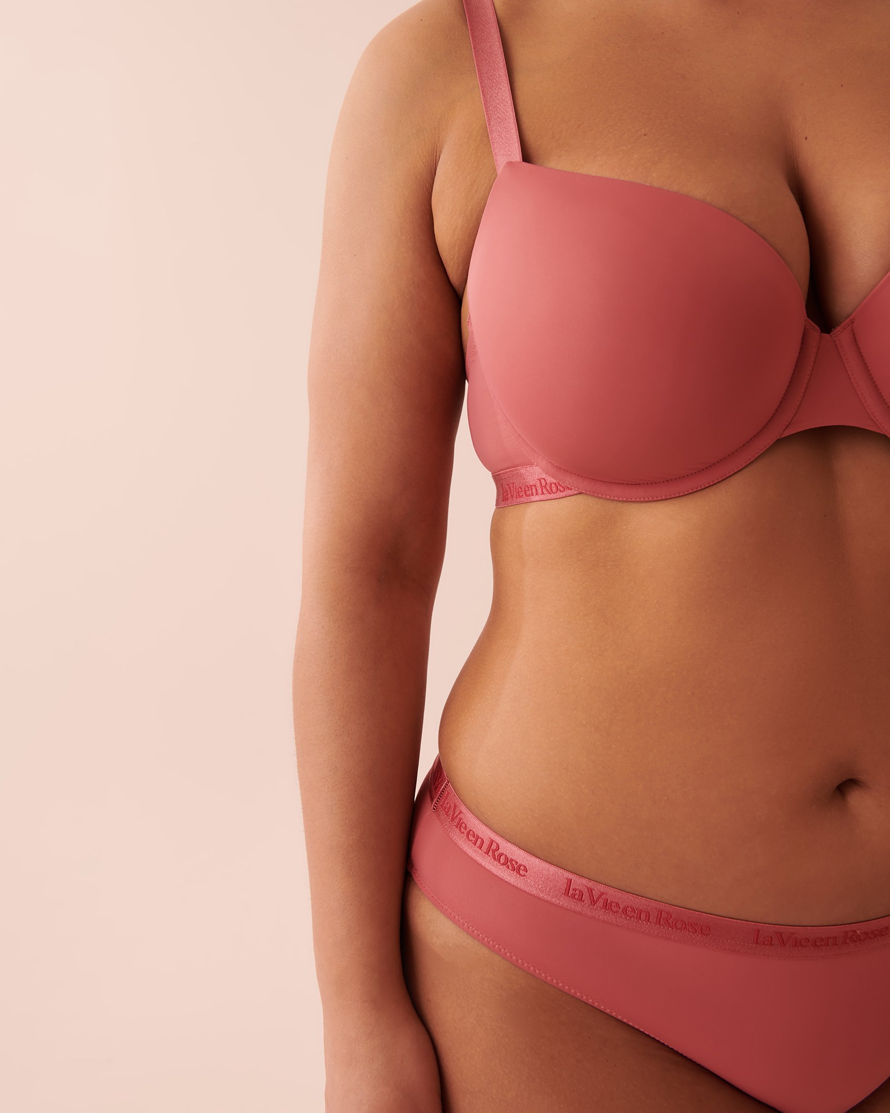 LA VIE EN ROSE Lightly Lined Demi Bra Rosé wine 10200308 - View8