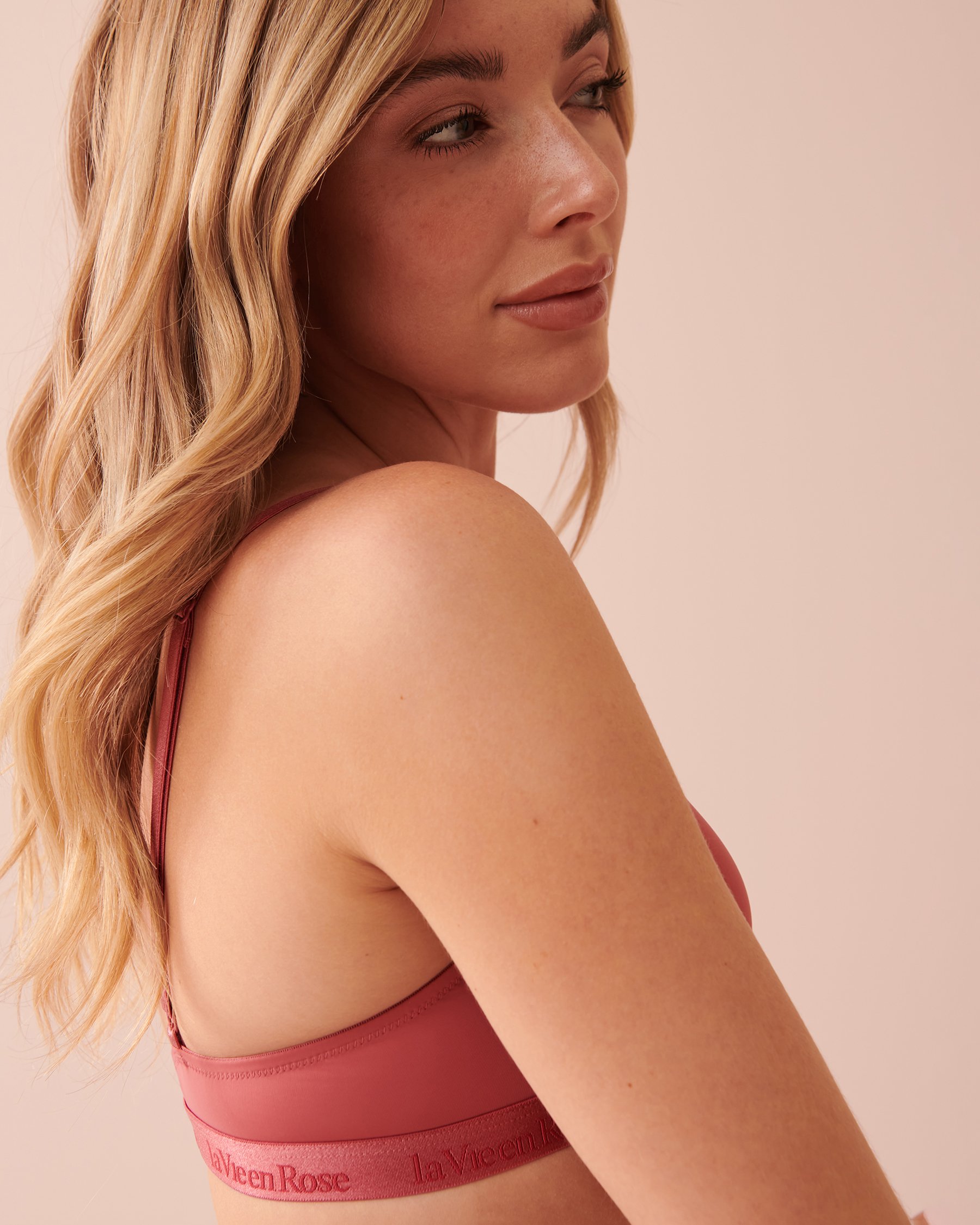 LA VIE EN ROSE Lightly Lined Demi Bra Rosé wine 10200308 - View3