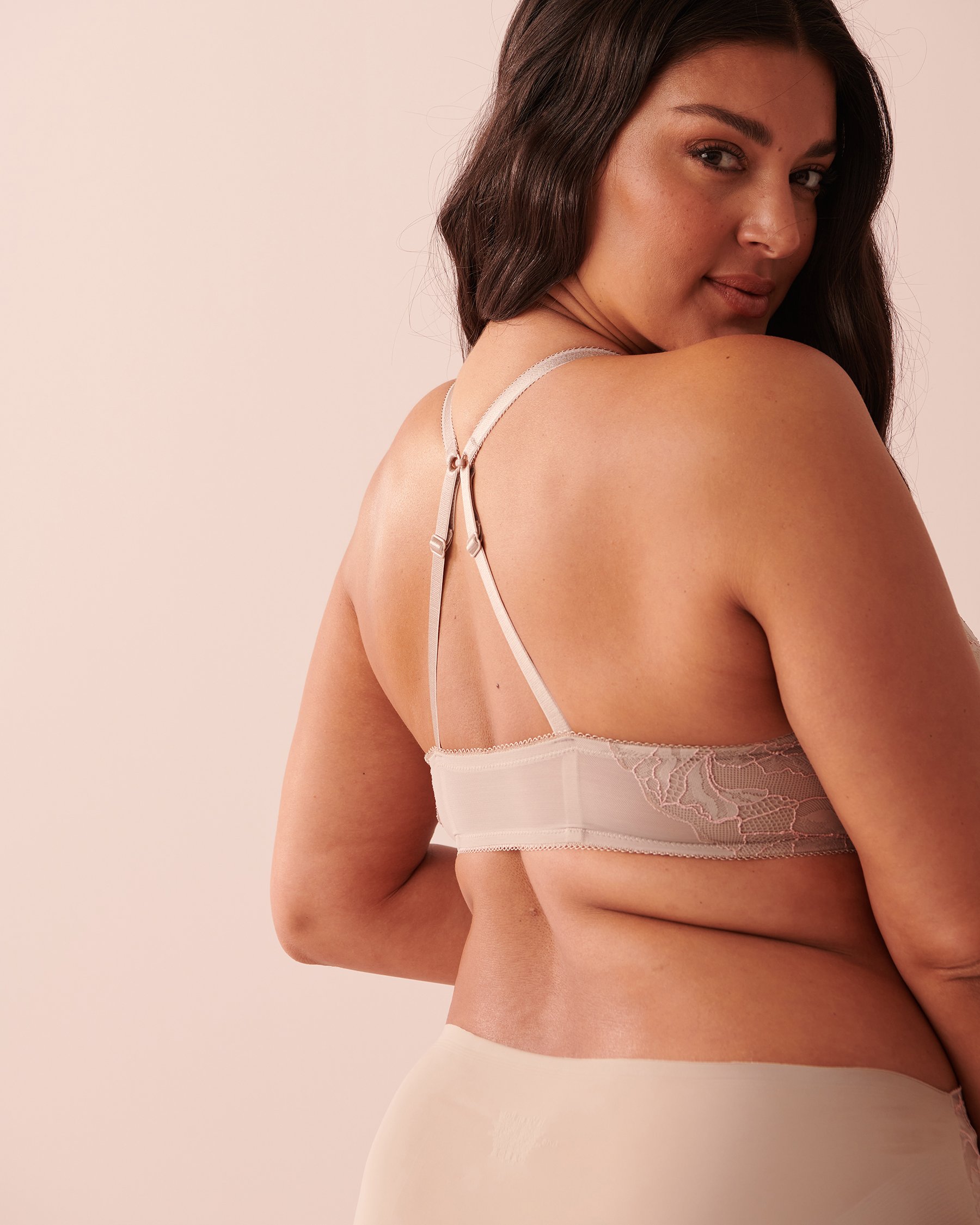 LA VIE EN ROSE Lightly Lined Front Closure Demi Bra Ashen rose 10200316 - View3