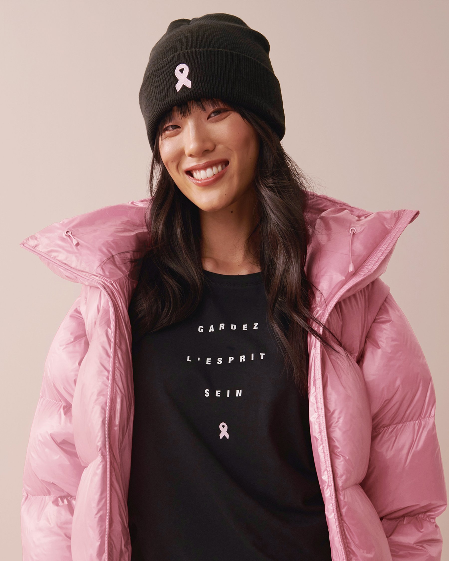 LA VIE EN ROSE Tuque Gardez l'esprit sein Noir 90400010 - Voir1
