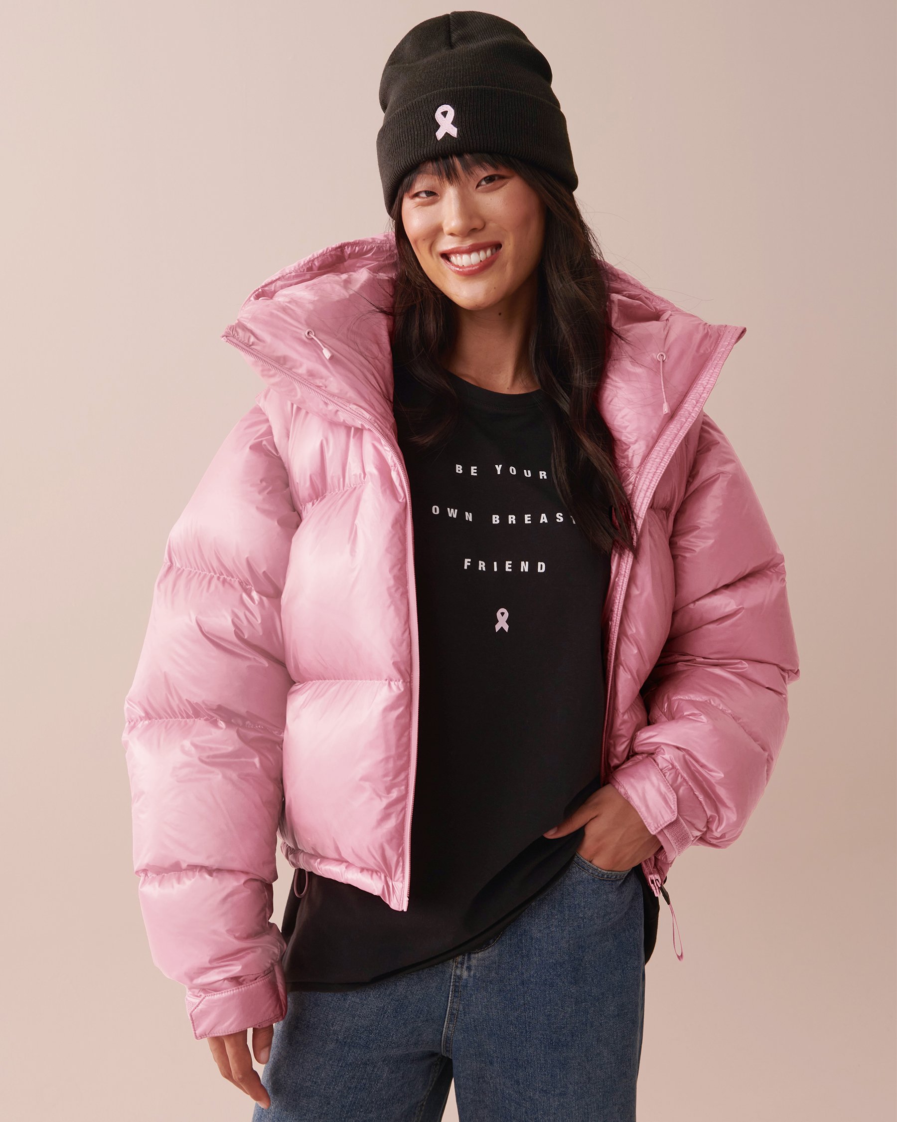 LA VIE EN ROSE Be Your Own Breast Friend T-shirt Black 90400009 - View3