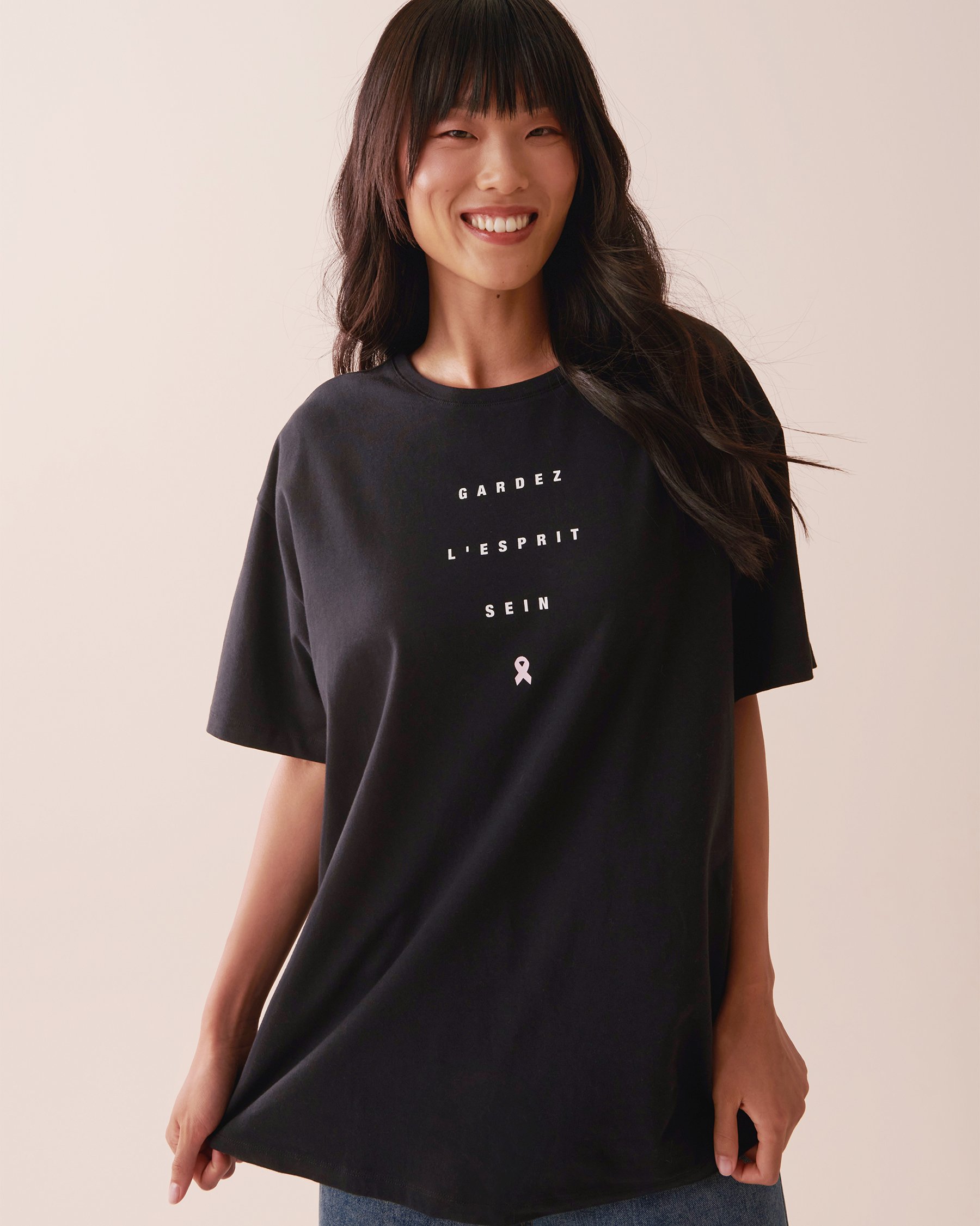 LA VIE EN ROSE Gardez l'esprit sein T-shirt Black 90400008 - View1