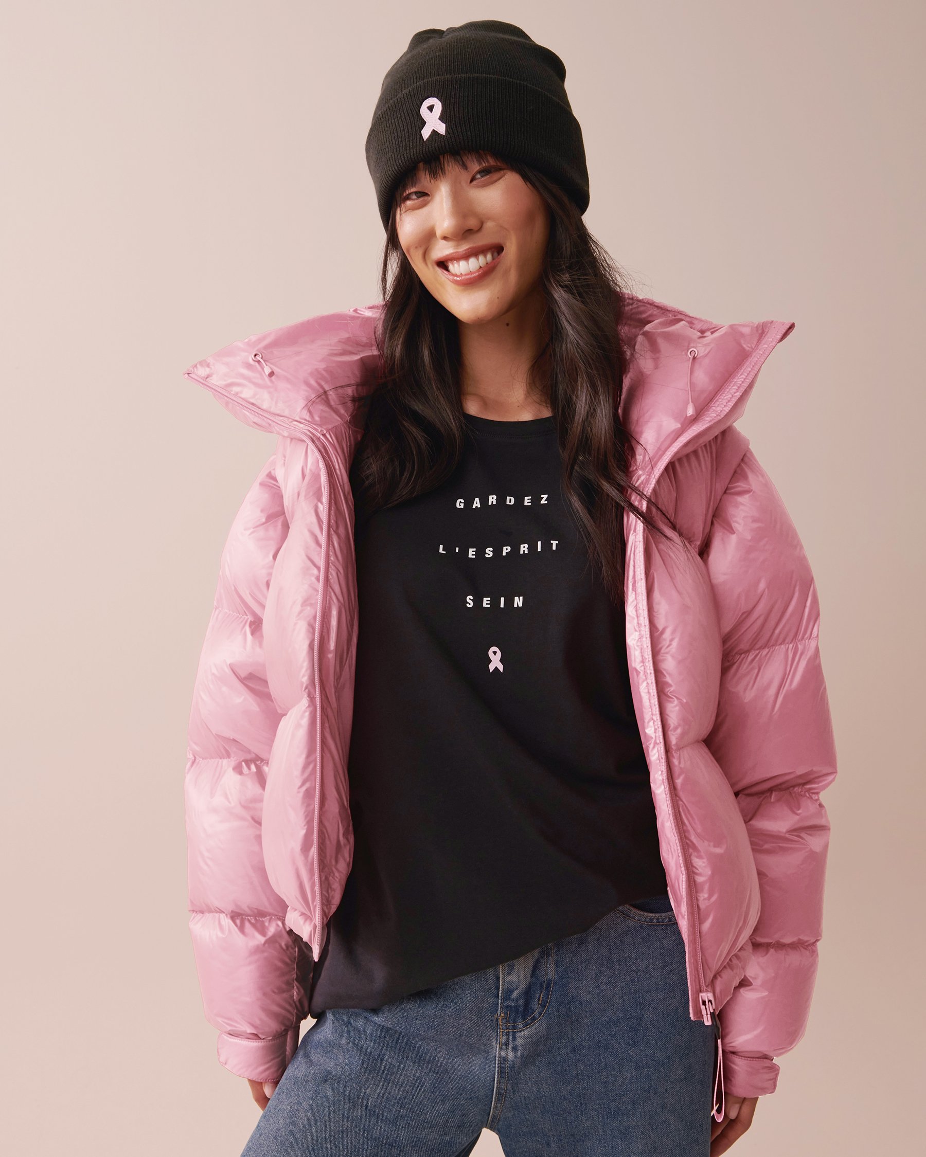 LA VIE EN ROSE Gardez l'esprit sein T-shirt Black 90400008 - View3