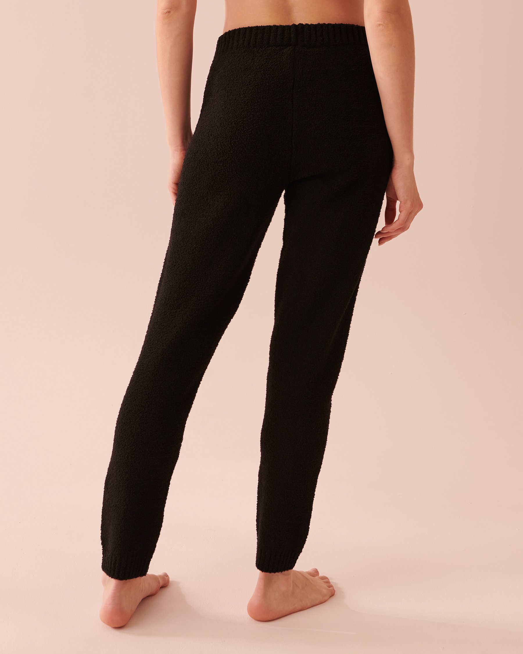 LA VIE EN ROSE Pantalon ajusté en chenille Noir 50200057 - Voir2