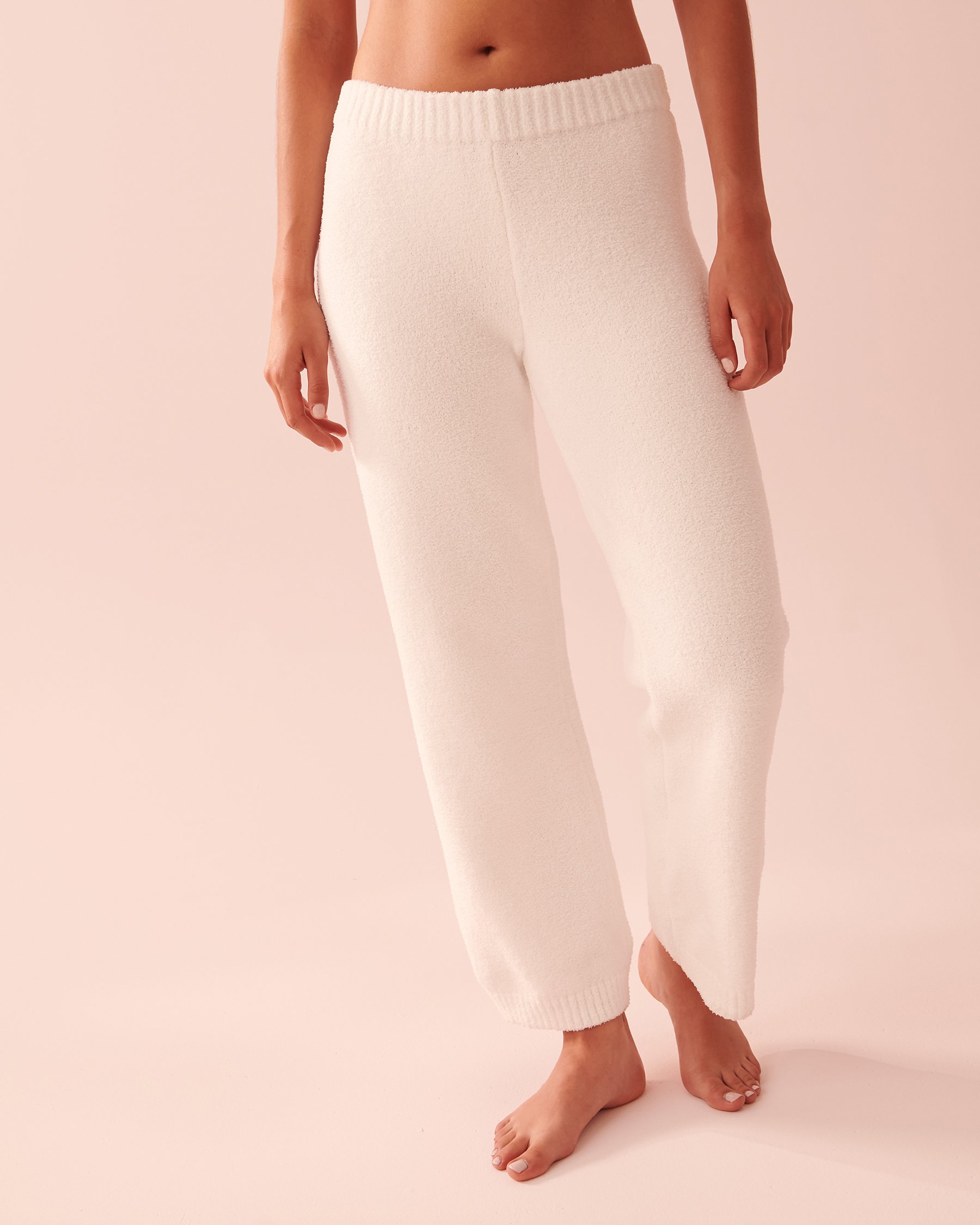 LA VIE EN ROSE Pantalon en chenille Blanc neige 50200058 - Voir1