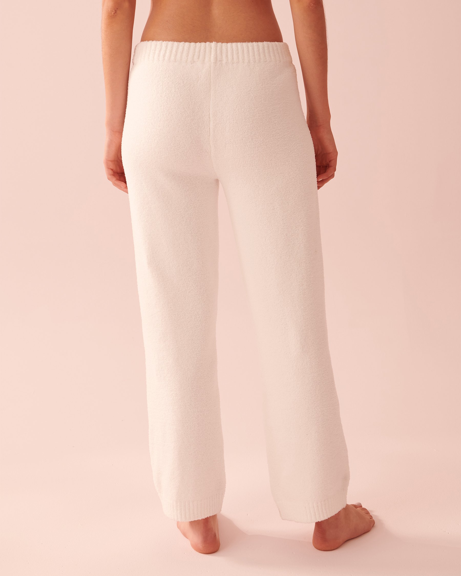 LA VIE EN ROSE Pantalon en chenille Blanc neige 50200058 - Voir2