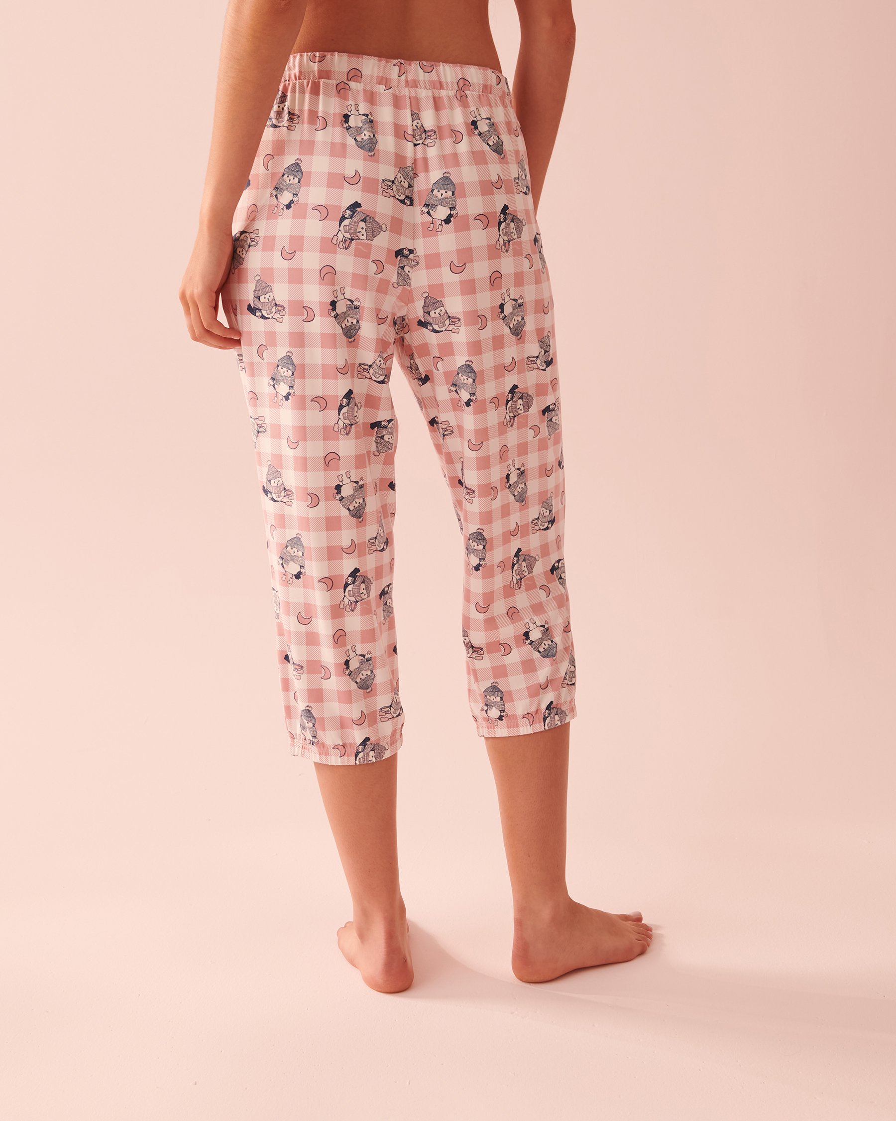 LA VIE EN ROSE Night Owl Super Soft Capri Owl plaid 40200469 - View2