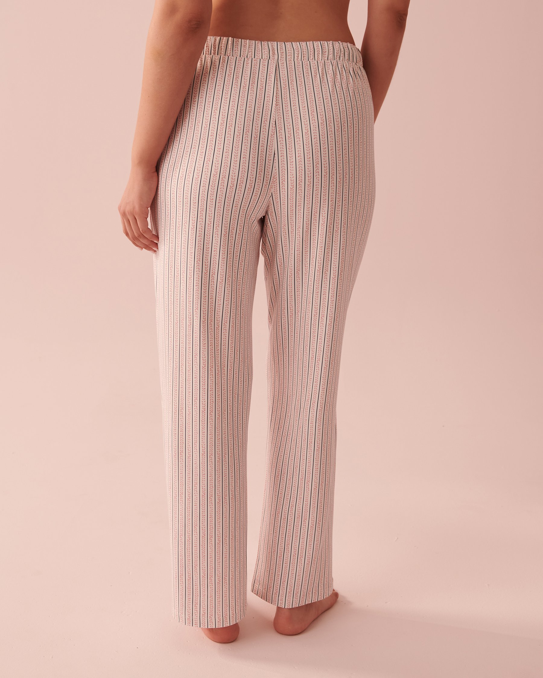LA VIE EN ROSE Pantalon de pyjama ultra doux Rayures verticales colorées 40200471 - Voir2