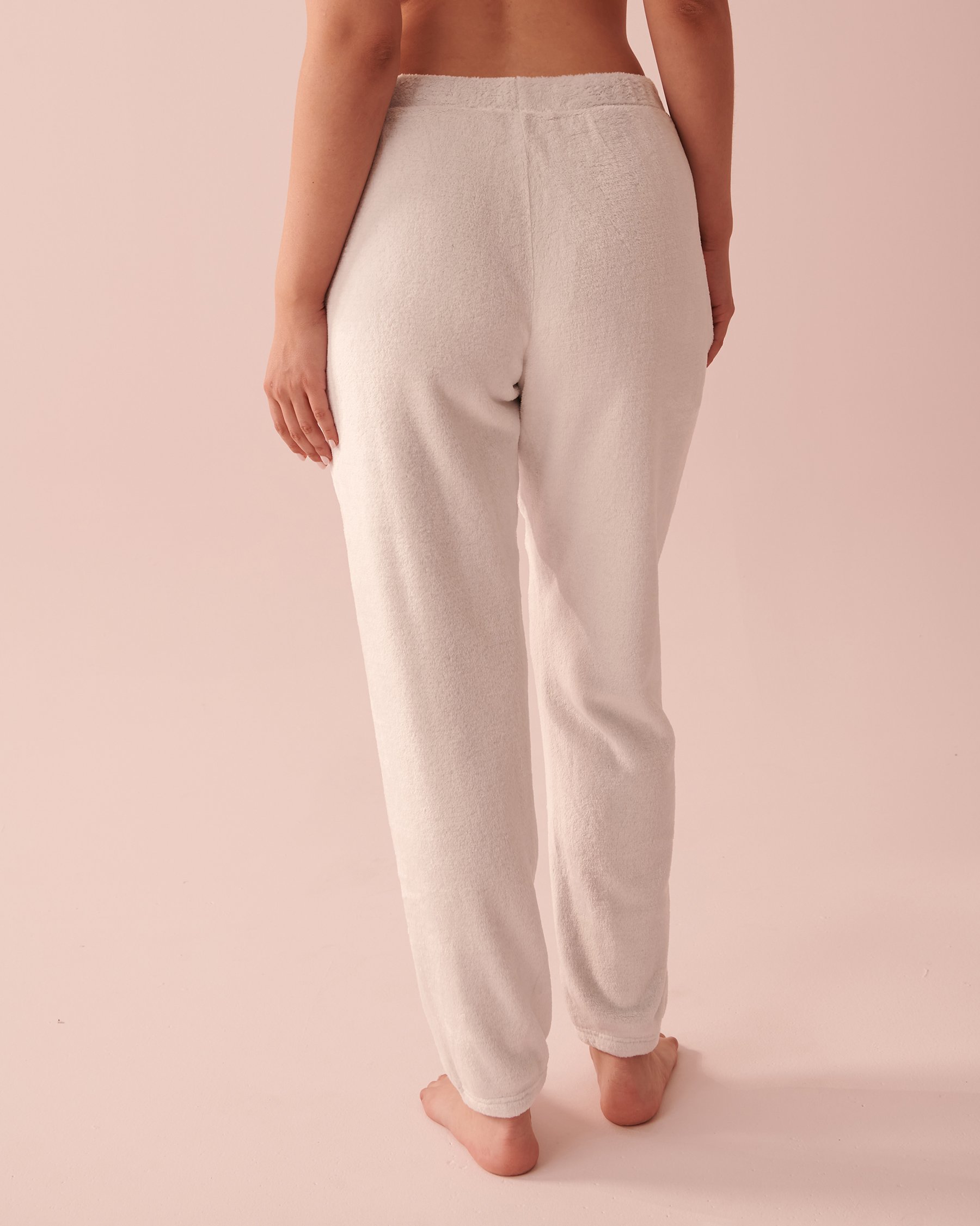 LA VIE EN ROSE Pantalon de pyjama en peluche douce Gris 40200476 - Voir2