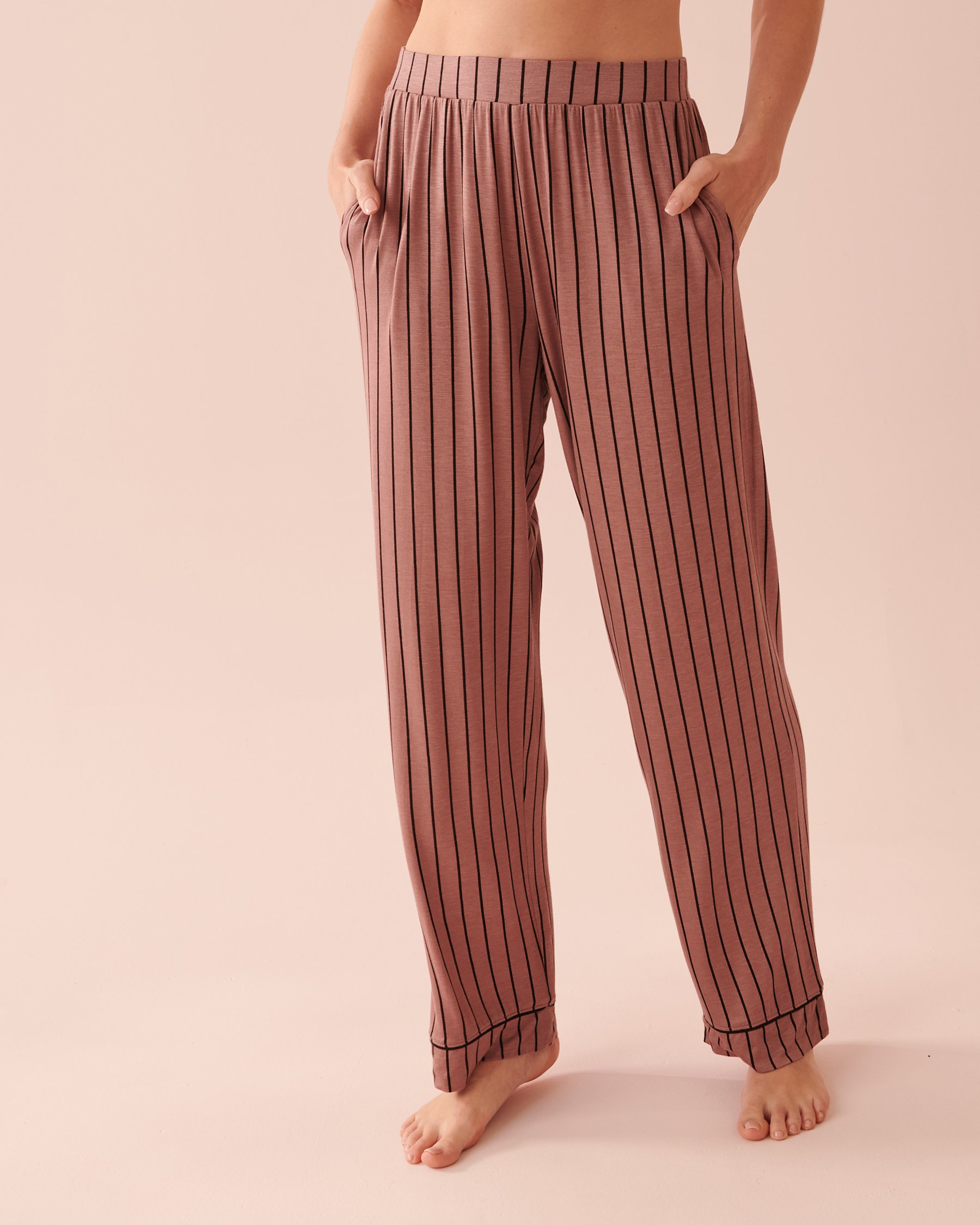 LA VIE EN ROSE Soft Jersey Pajama Pants Chic stripes 40200483 - View3