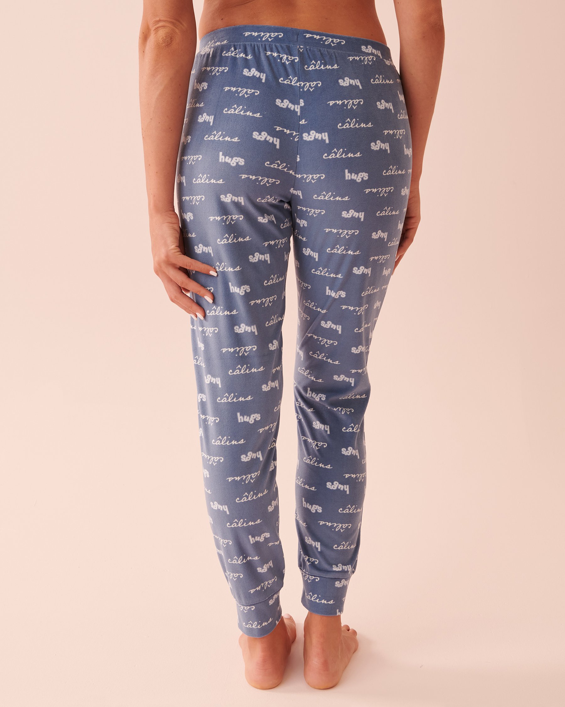 LA VIE EN ROSE Luxury Velour Jogger Pajama Pants Hugs 40200479 - View2