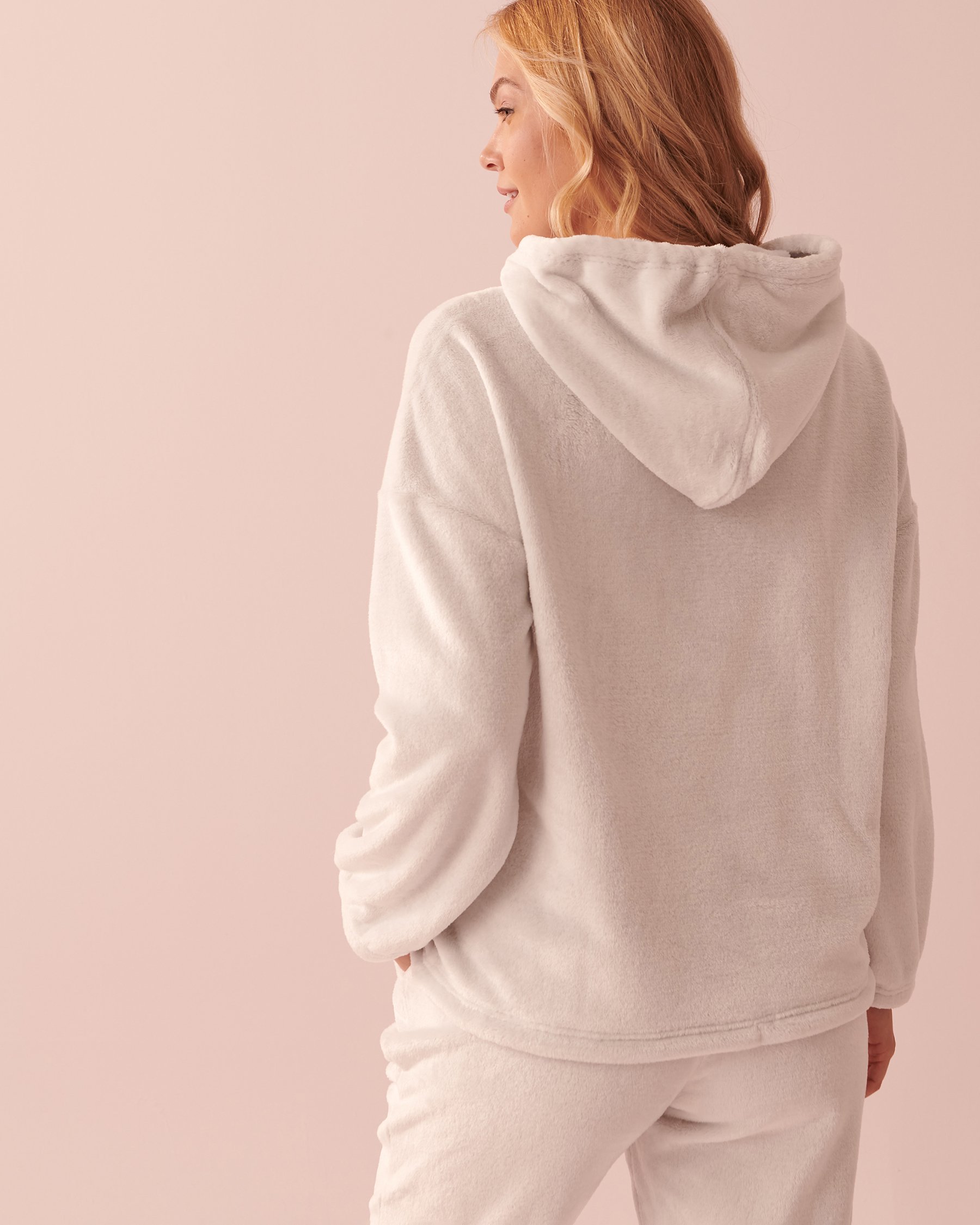 LA VIE EN ROSE Chandail en peluche douce à motif hibou Gris 40100482 - View2