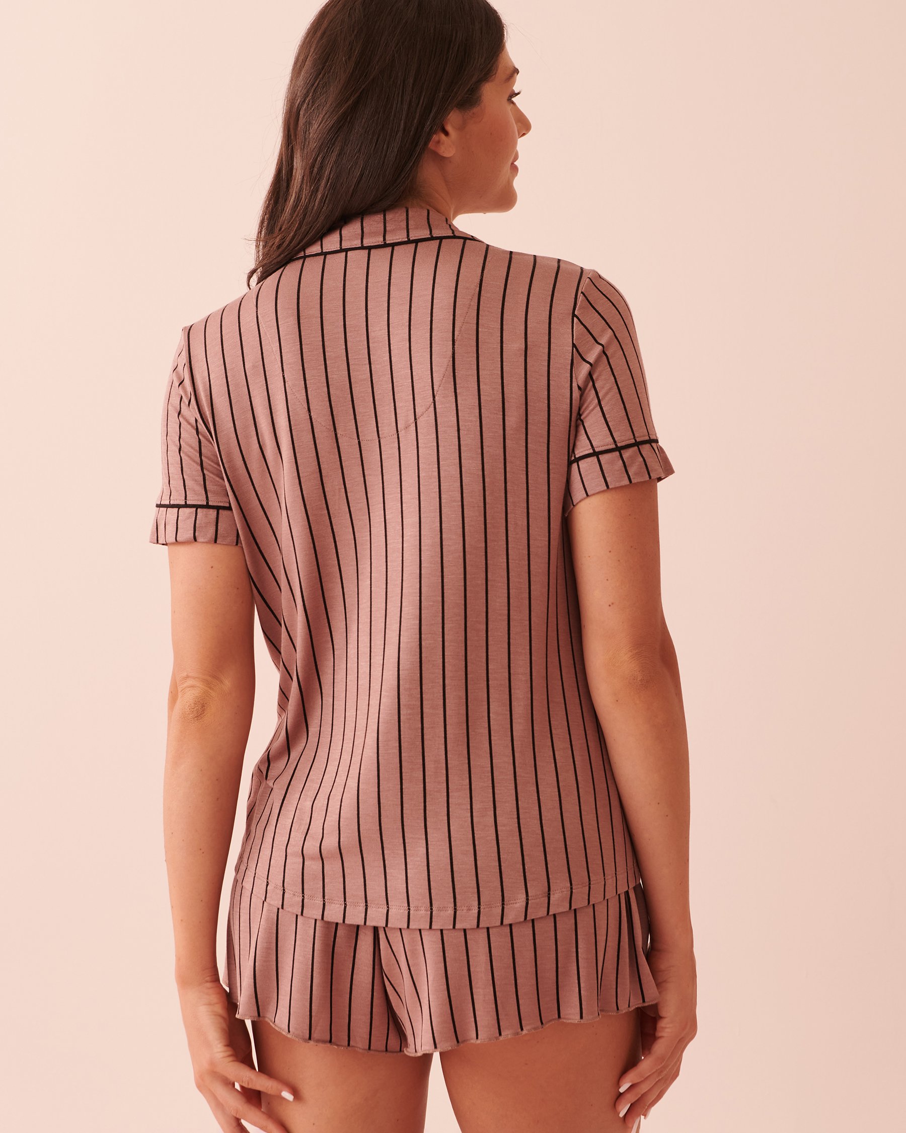 LA VIE EN ROSE Soft Jersey Short Sleeve Shirt Chic stripes 40100490 - View5