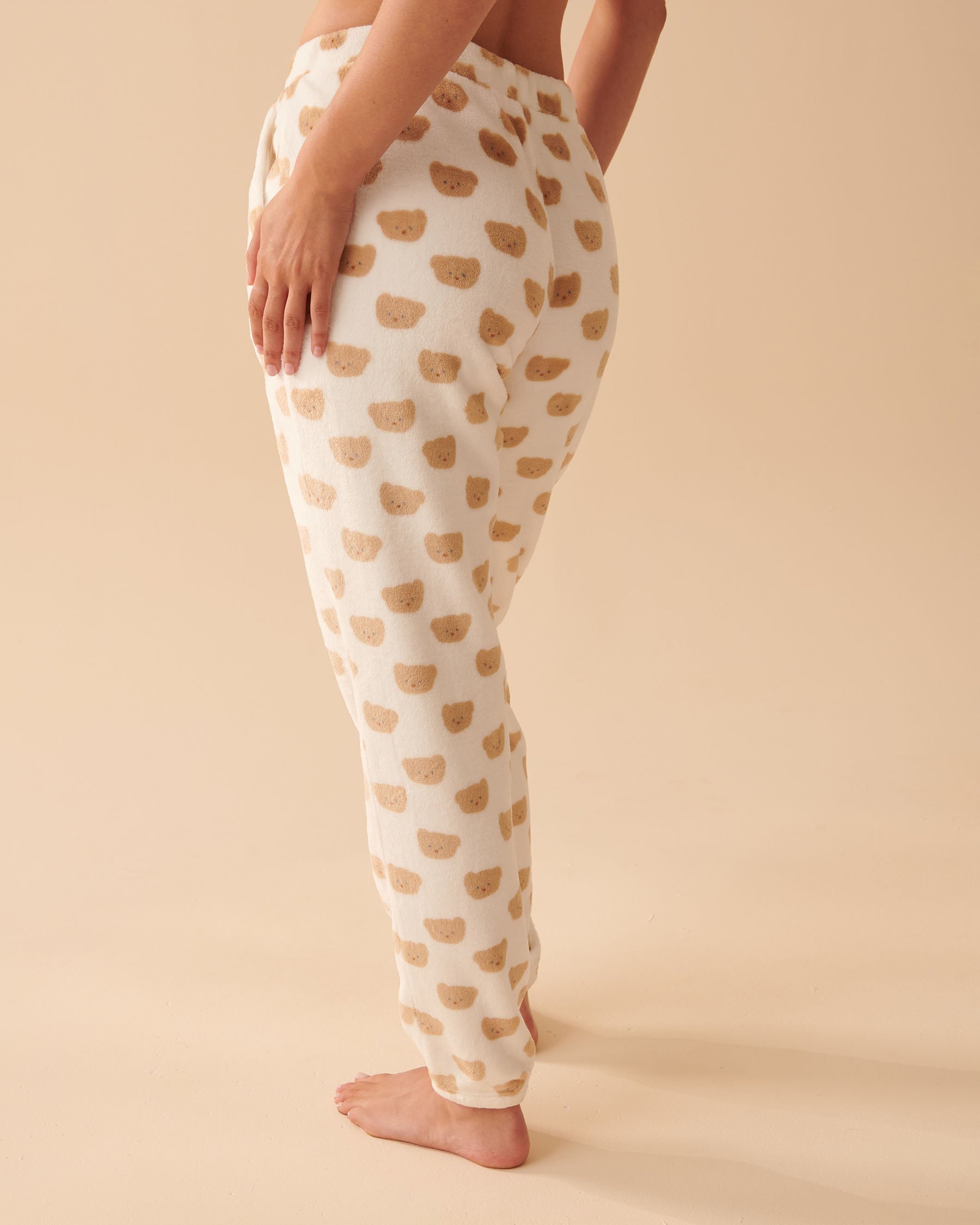 LA VIE EN ROSE Soft Plush Pajama Pants Small bears 40200476 - View2