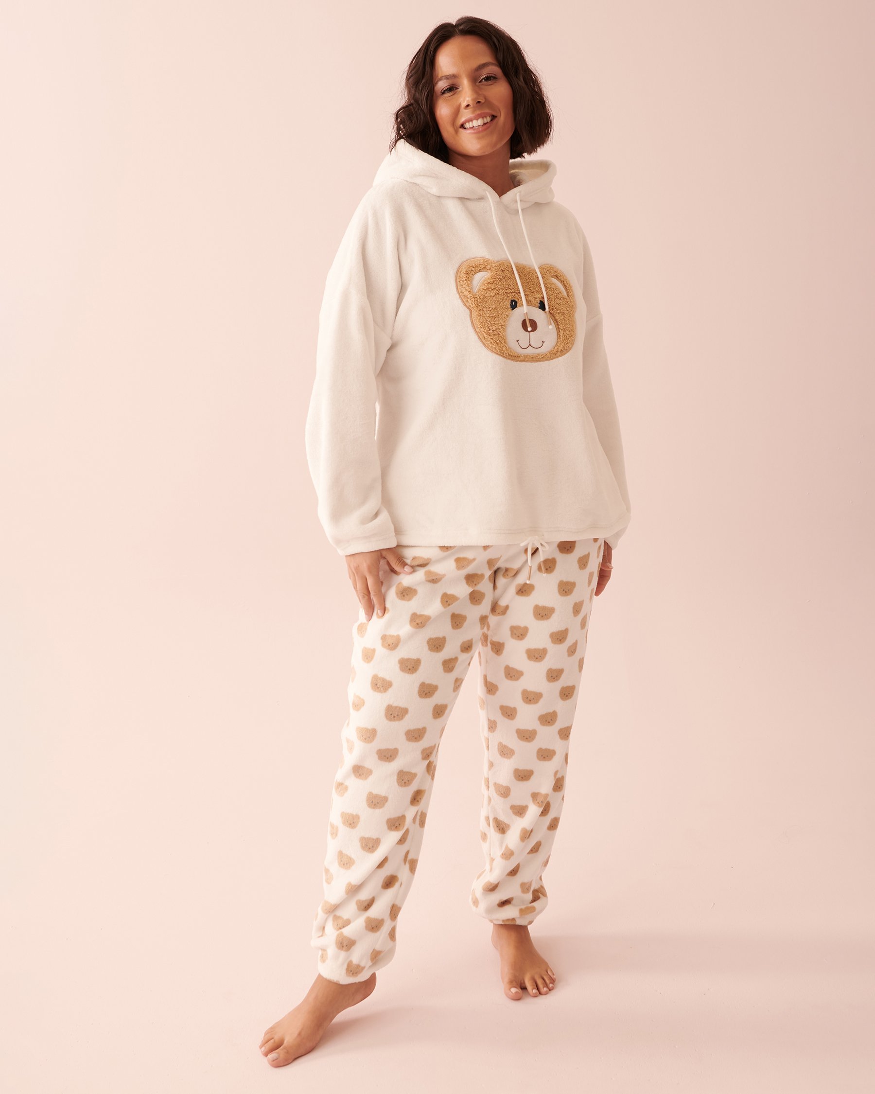 LA VIE EN ROSE Soft Plush Pajama Pants Small bears 40200476 - View3