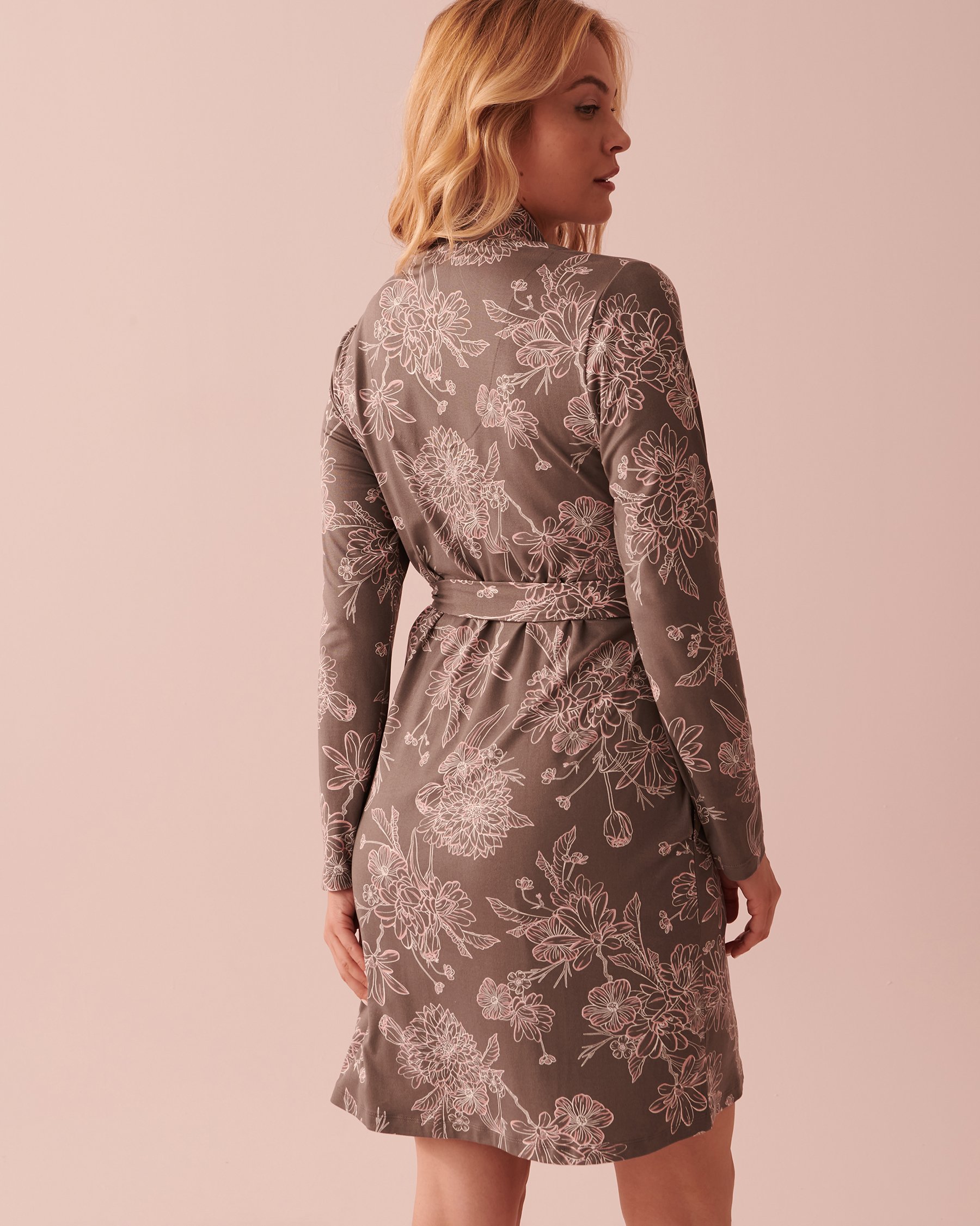 LA VIE EN ROSE Kimono ultra doux Reflet floral 40600137 - View2