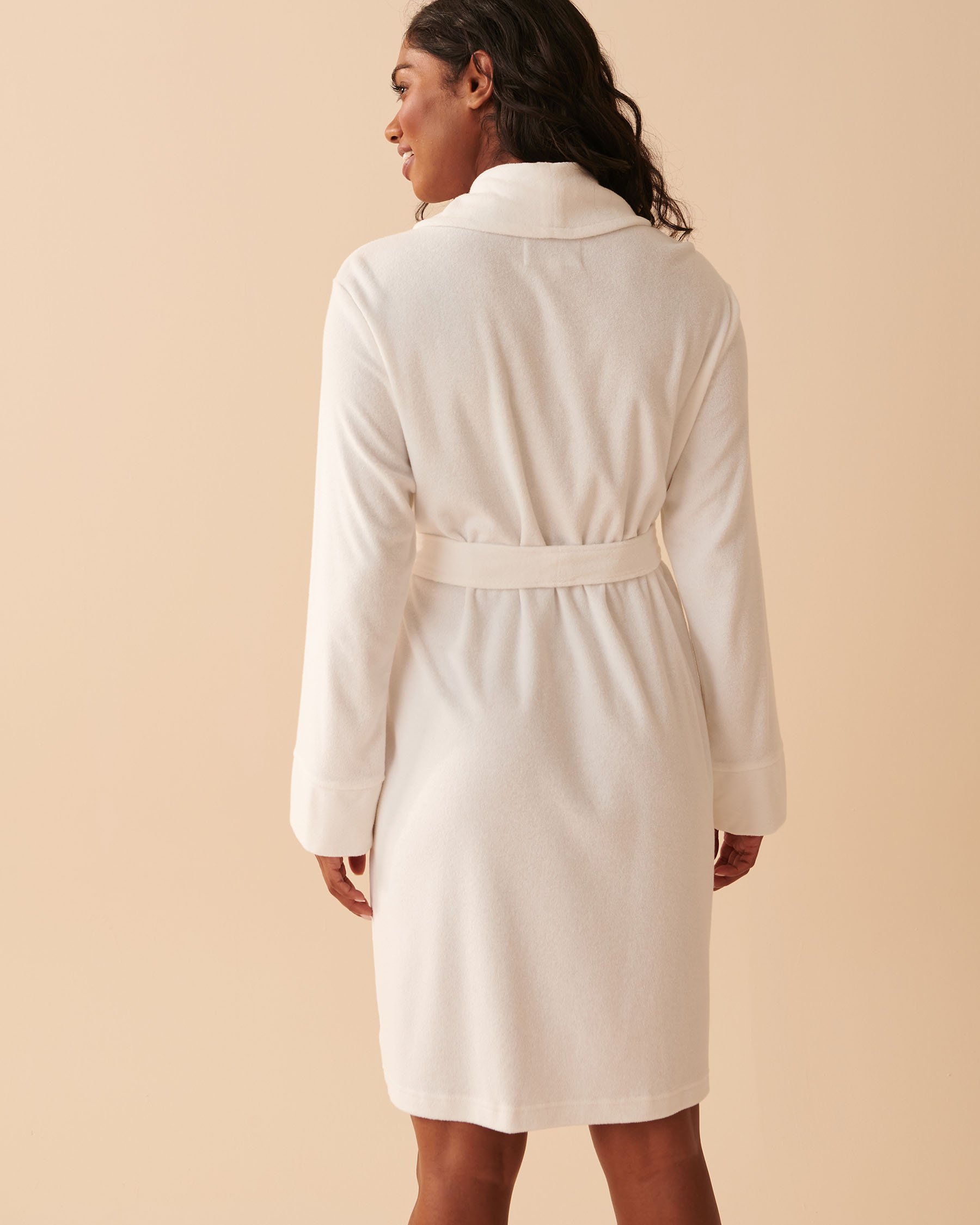 LA VIE EN ROSE Terry Spa Robe White 40600140 - View2
