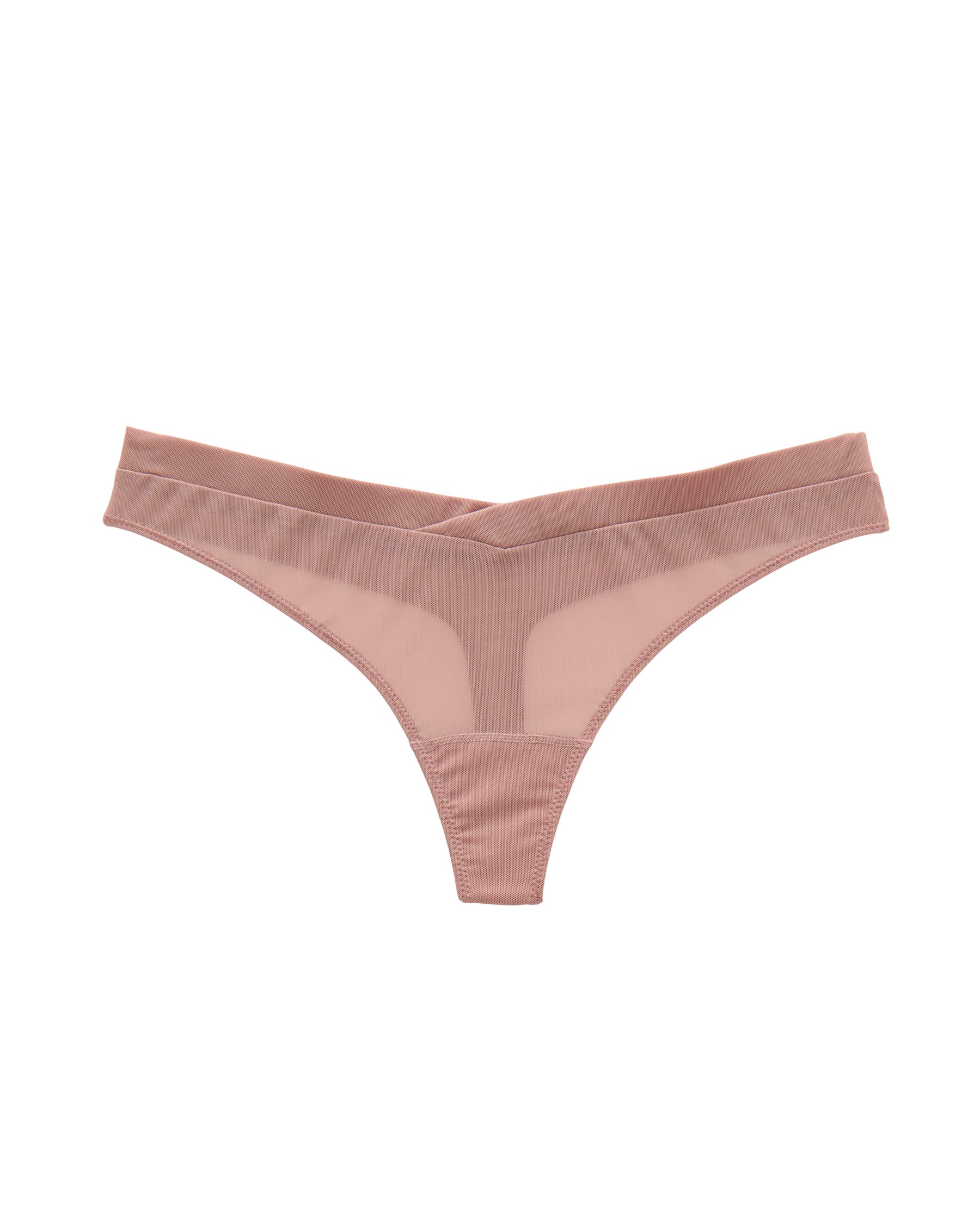 LA VIE EN ROSE Mesh Thong Panty Mocha 20200352 - View3