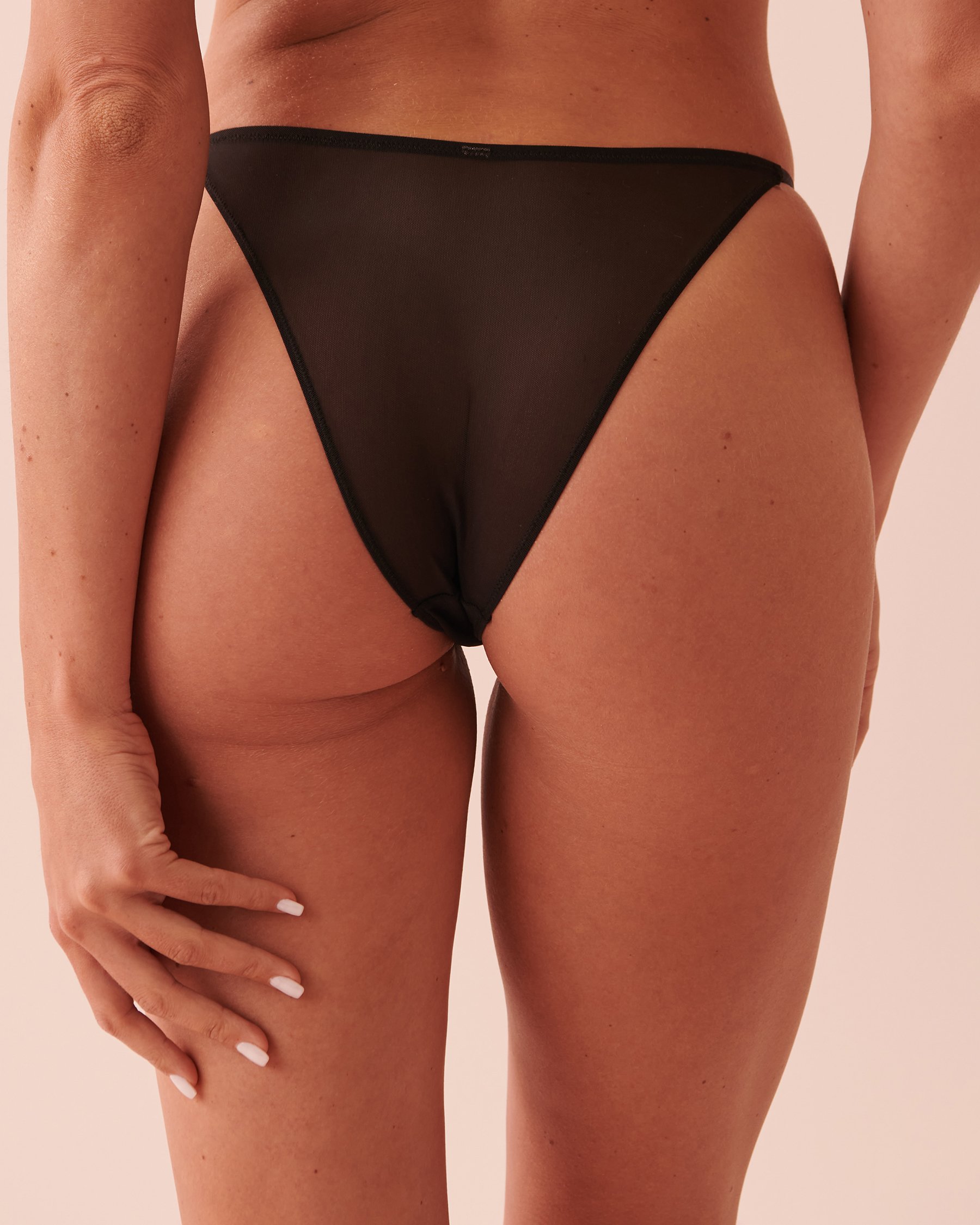 LA VIE EN ROSE Adjustable Mesh Bikini Panty Black 20200353 - View5
