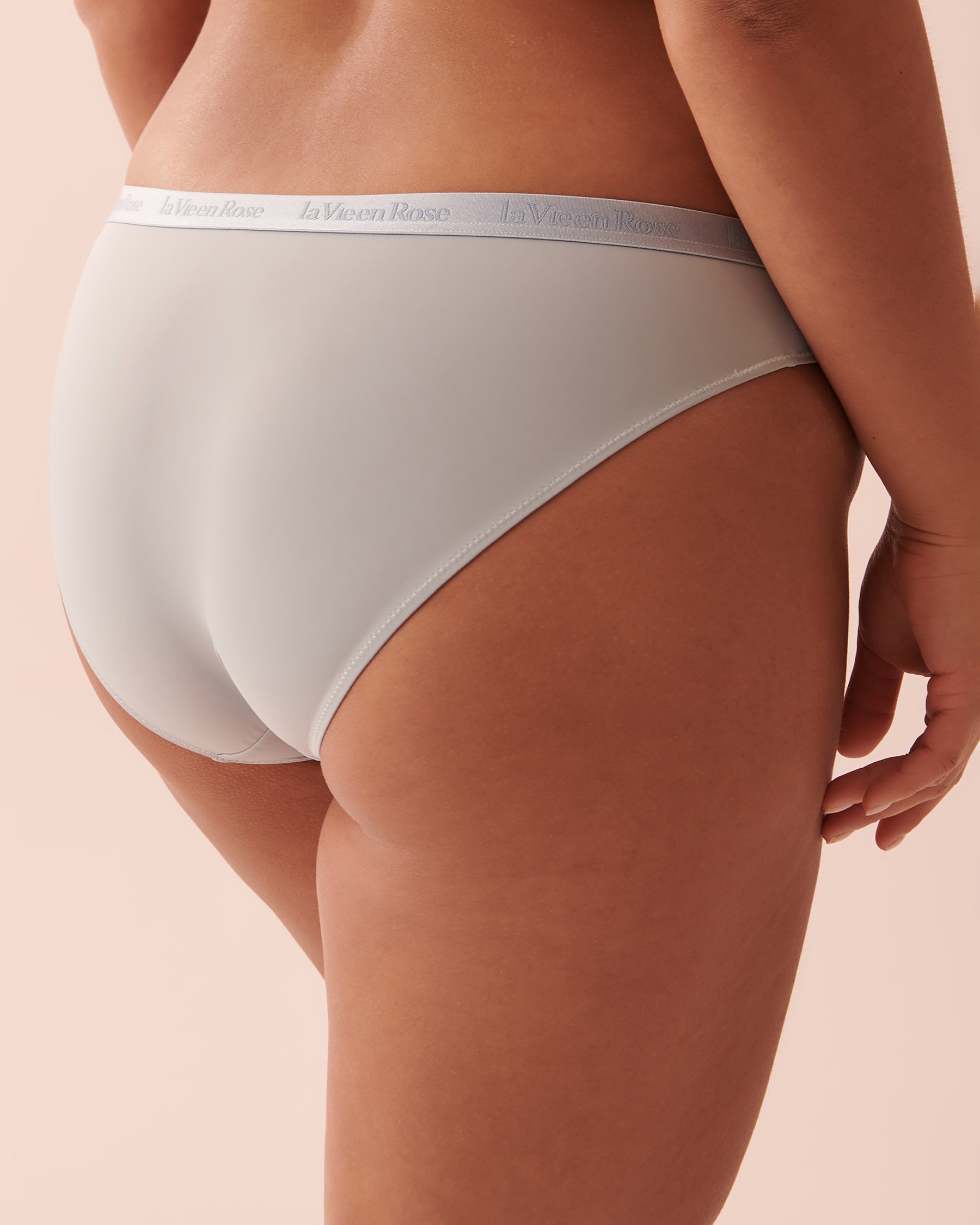 LA VIE EN ROSE Culotte bikini microfibre et bande élastique logo Brouillard bleu 20300244 - Voir5