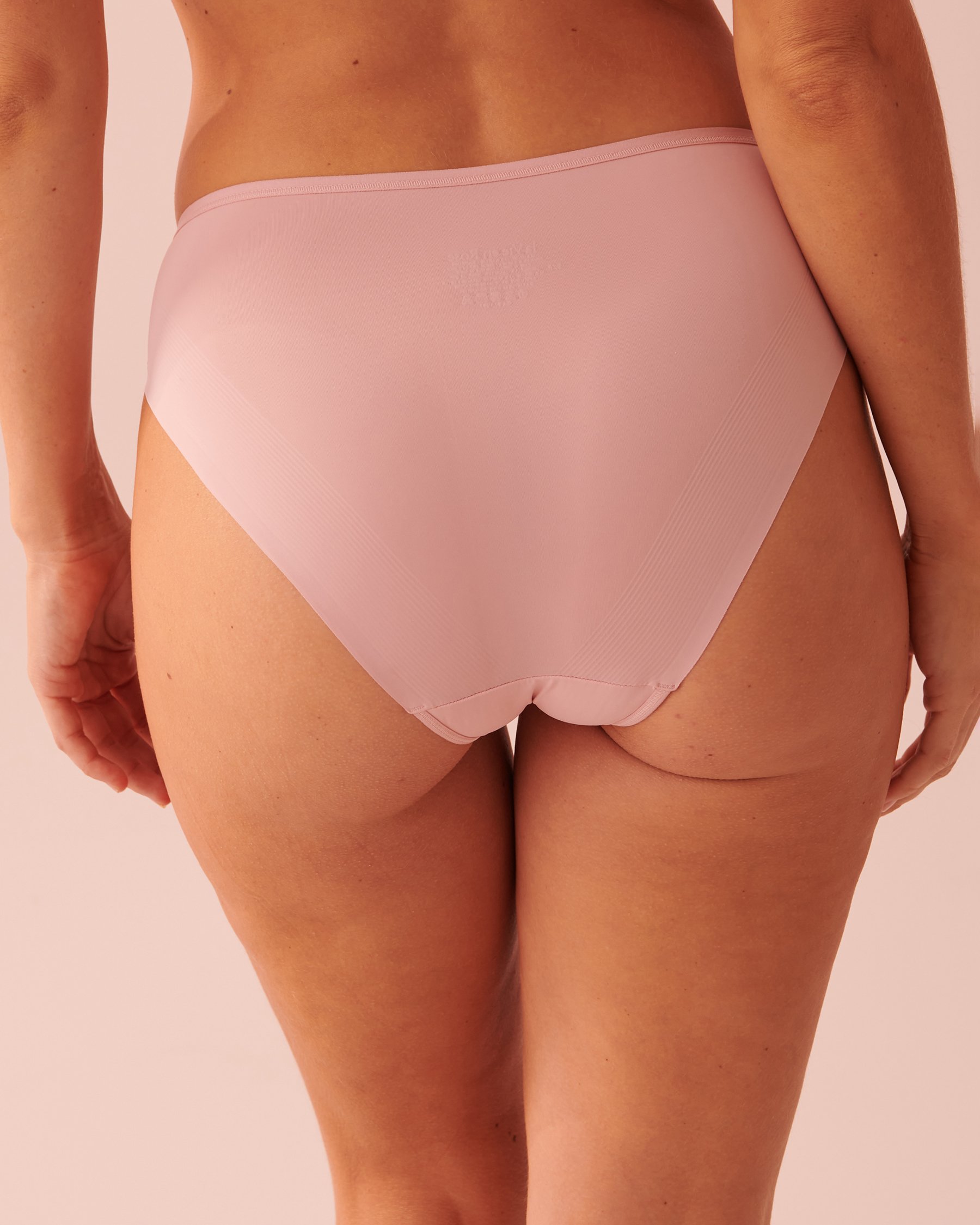 LA VIE EN ROSE Microfiber and Sleek Back Bikini Panty Rose embroidery 20300256 - View2