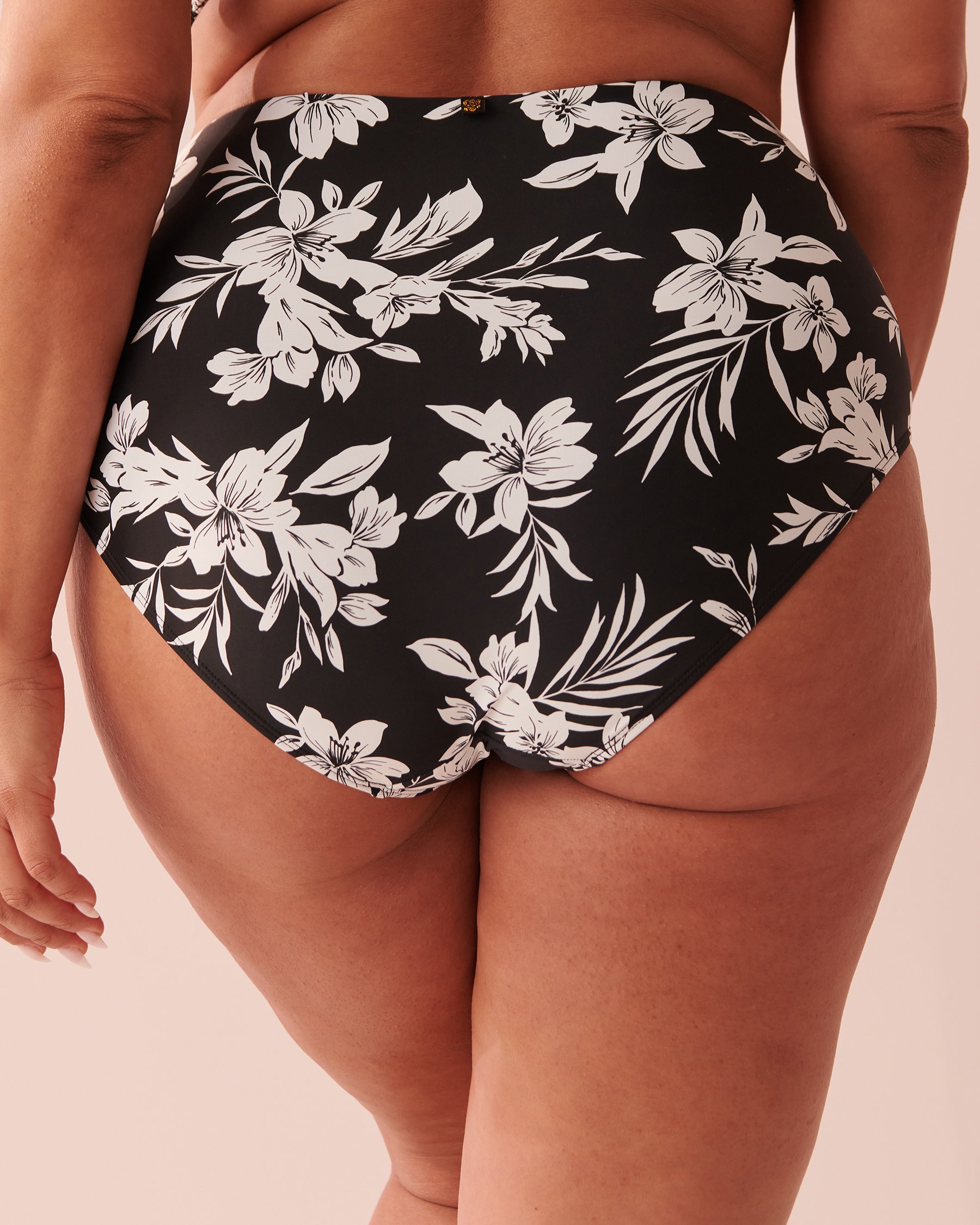 LA VIE EN ROSE AQUA Bas de bikini taille haute CALIFORNIA Fleurs californiennes 70300487 - Voir3