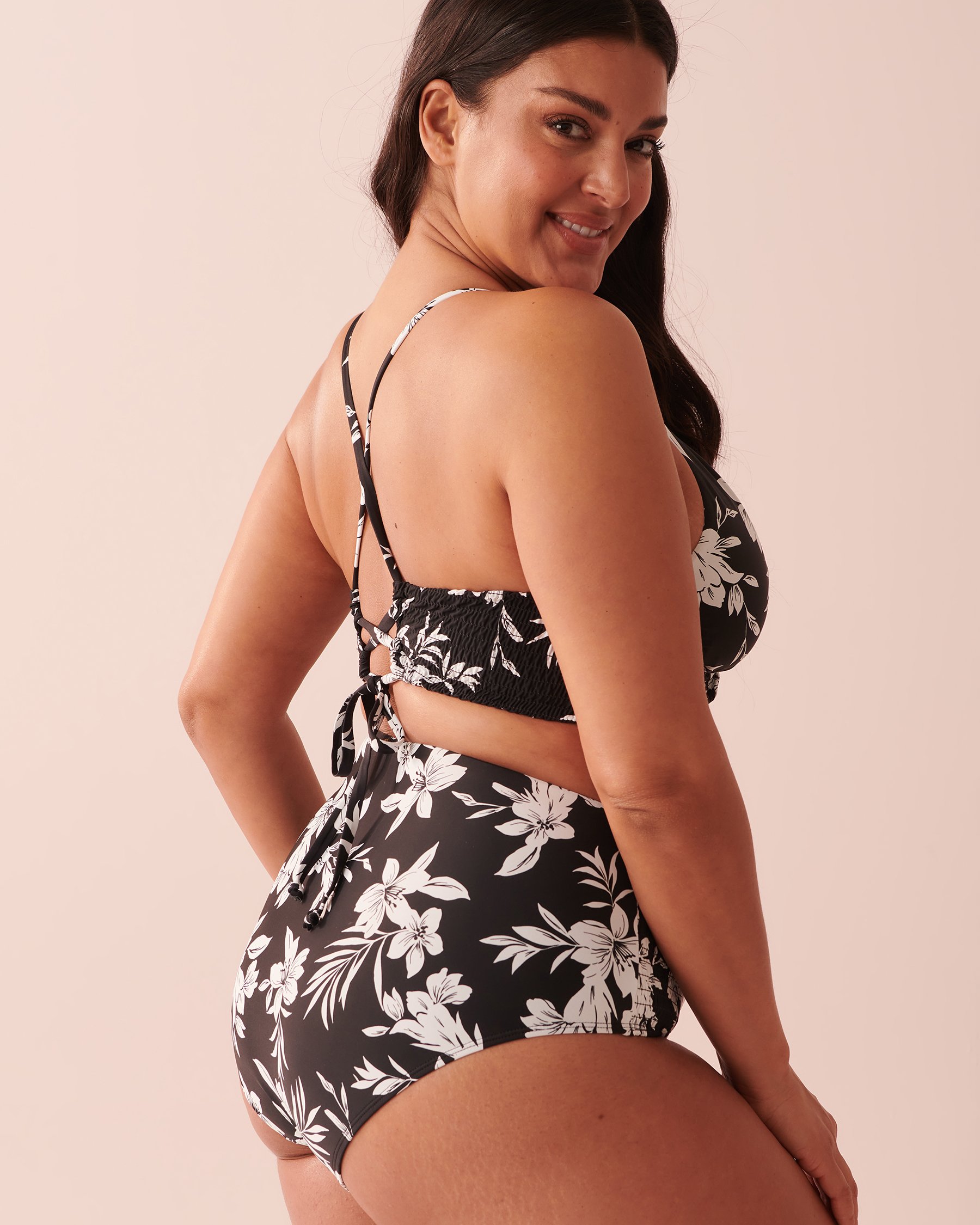 LA VIE EN ROSE AQUA CALIFORNIA Triangle Bikini Top Californian flowers 70100521 - View6