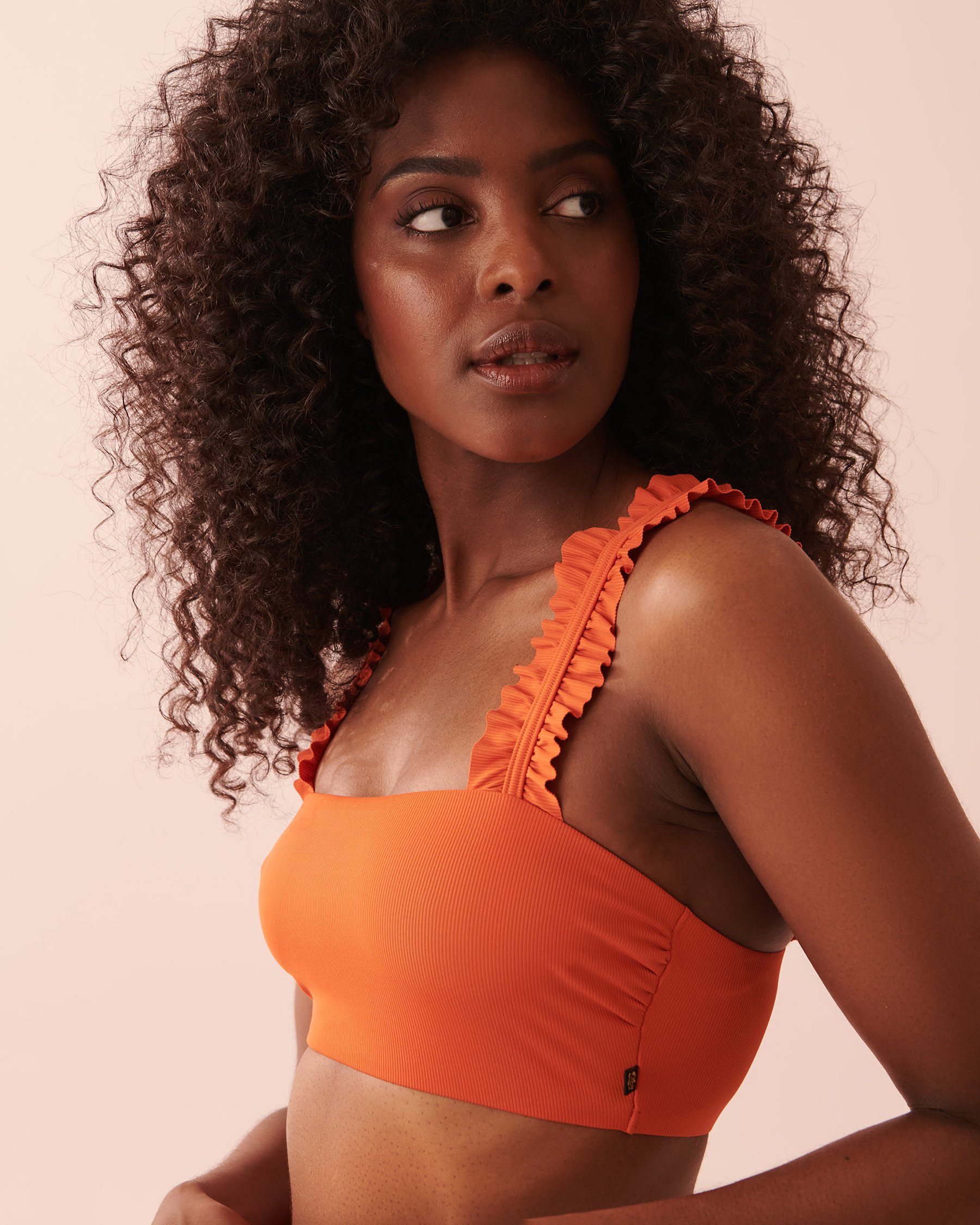 LA VIE EN ROSE AQUA SAMPIERI Bandeau Bikini Top Burnt ochre 70100530 - View5