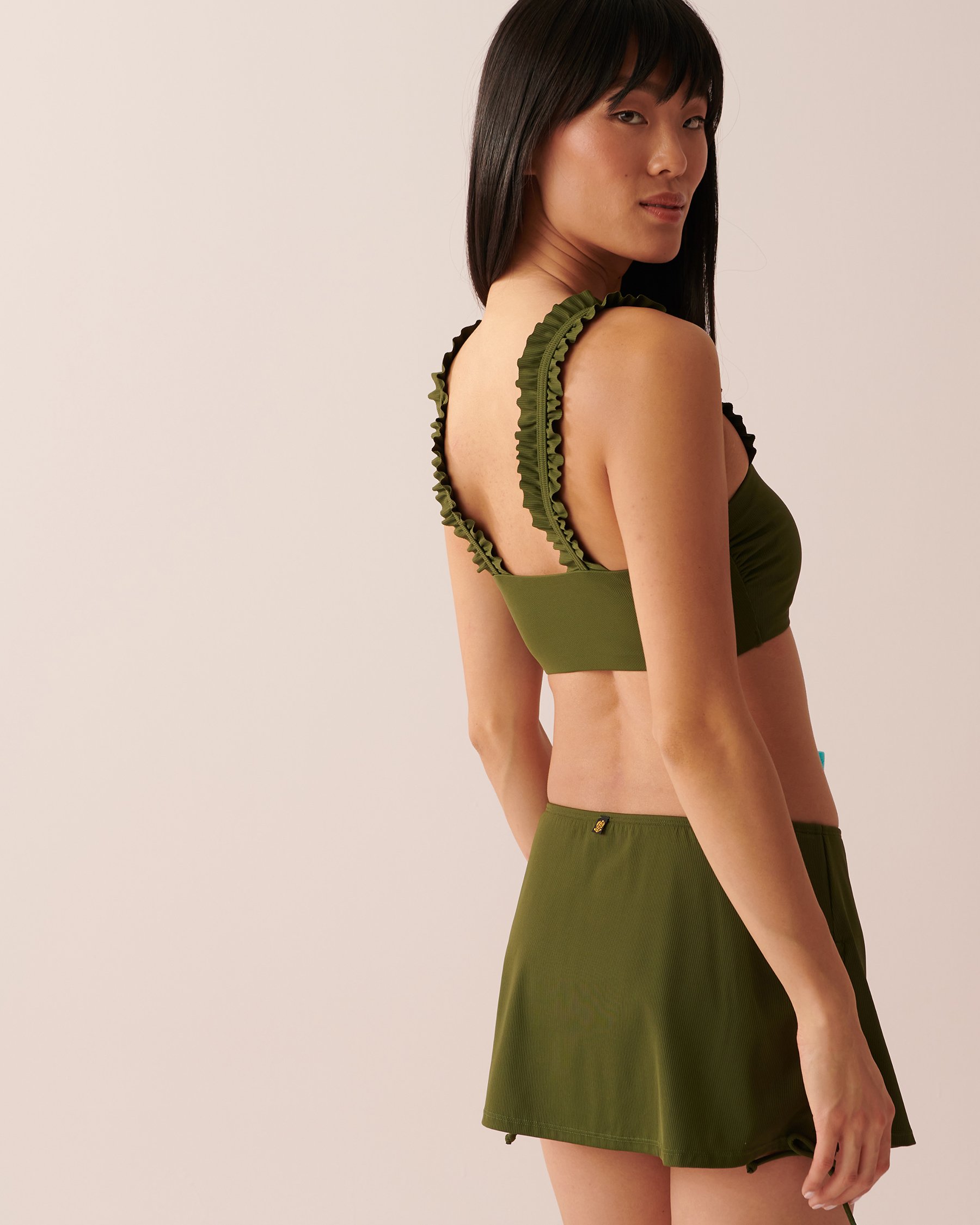 LA VIE EN ROSE AQUA Haut de bikini bandeau SAMPIERI Vert palmier 70100530 - View2