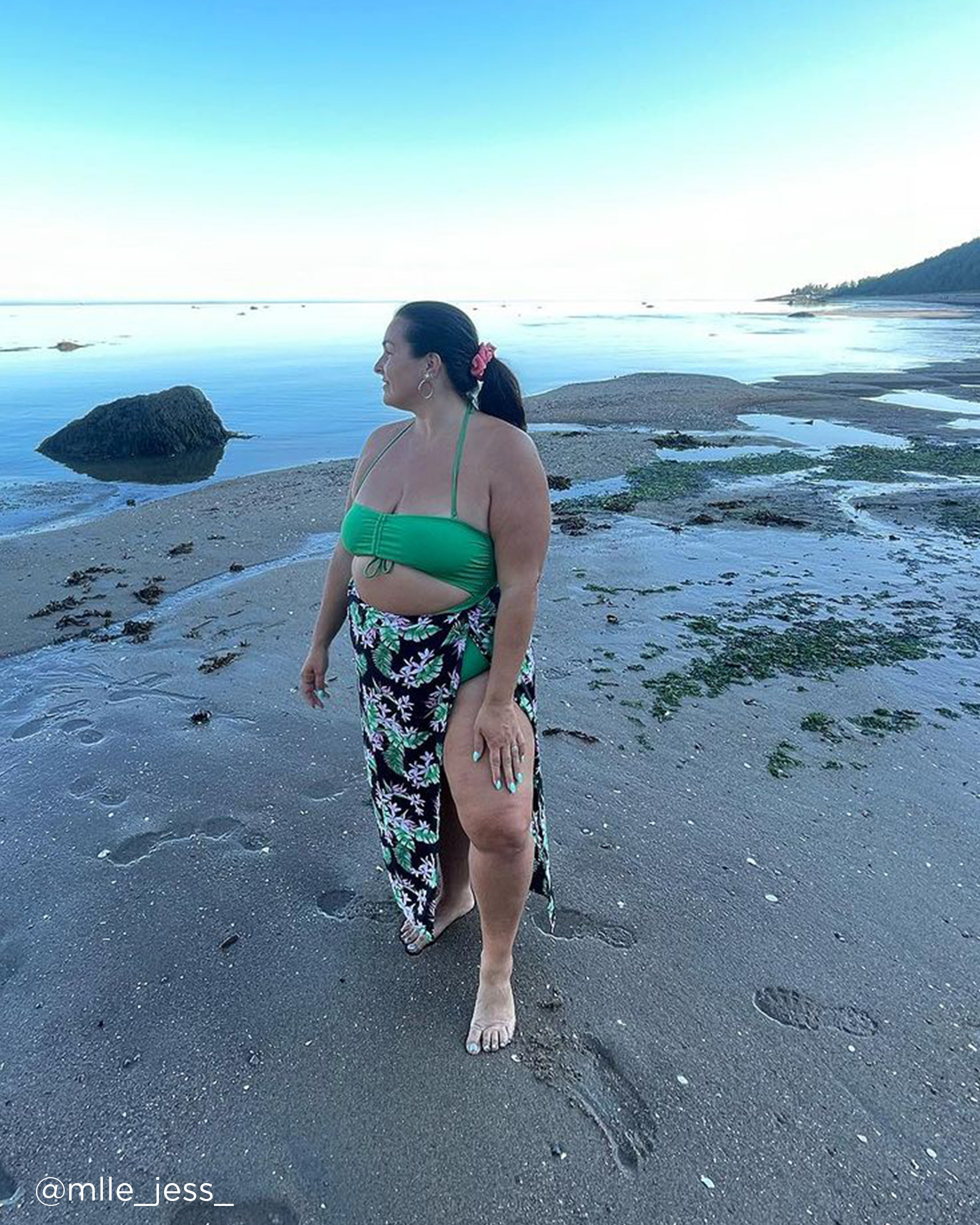 AQUAROSE ANITA Recycled Fibers Bandeau One-piece Swimsuit Forest green 70400097 - View8