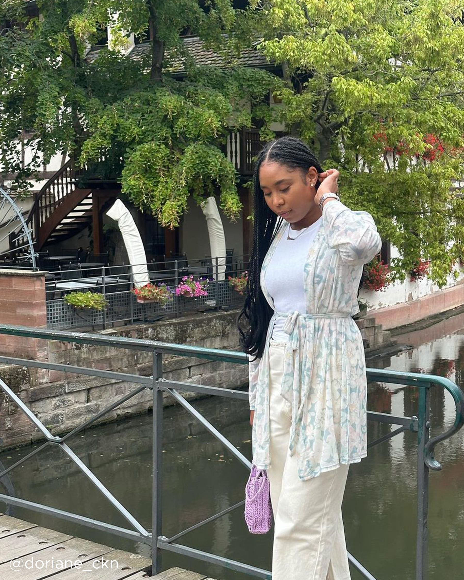 LA VIE EN ROSE Printed Mesh Kimono Flourishing garden 60600054 - View7