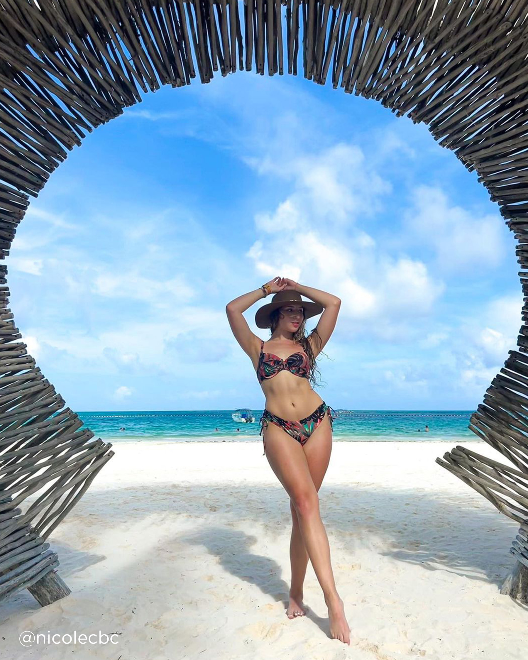 LA VIE EN ROSE AQUA EARTHY JUNGLE Cheeky Bikini Bottom Jungle 70300425 - View5