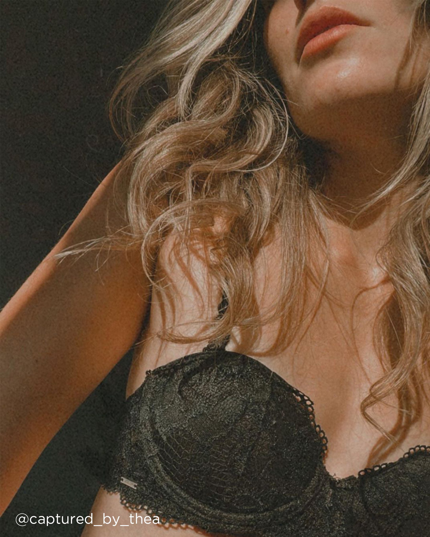 LA VIE EN ROSE Soutien-gorge push-up sans bretelles demi-buste Noir 596-115-0-00 - View8