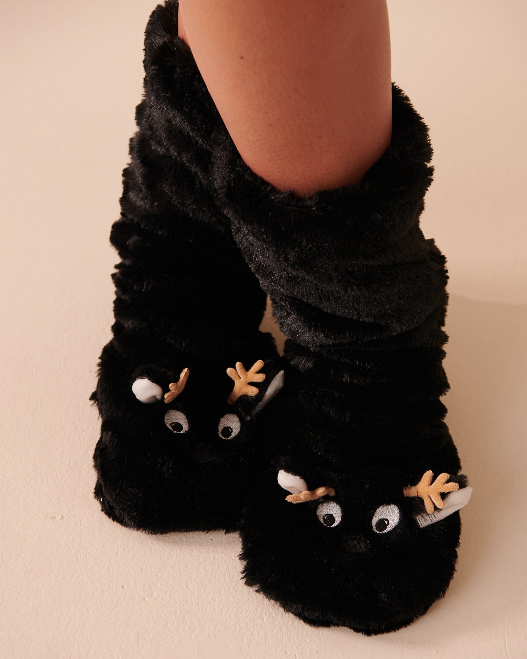 LA VIE EN ROSE Bas cerf en peluche douce Nuit étoilée 40700309 - View3