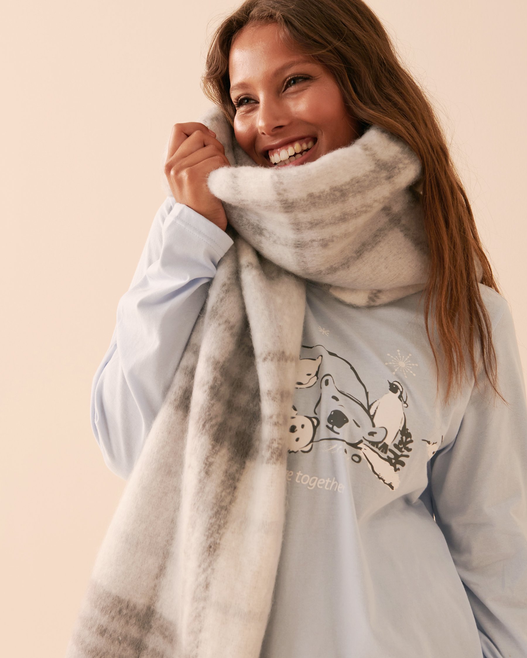 LA VIE EN ROSE Plaid Scarf Stardust Plaid 40700303 - View2