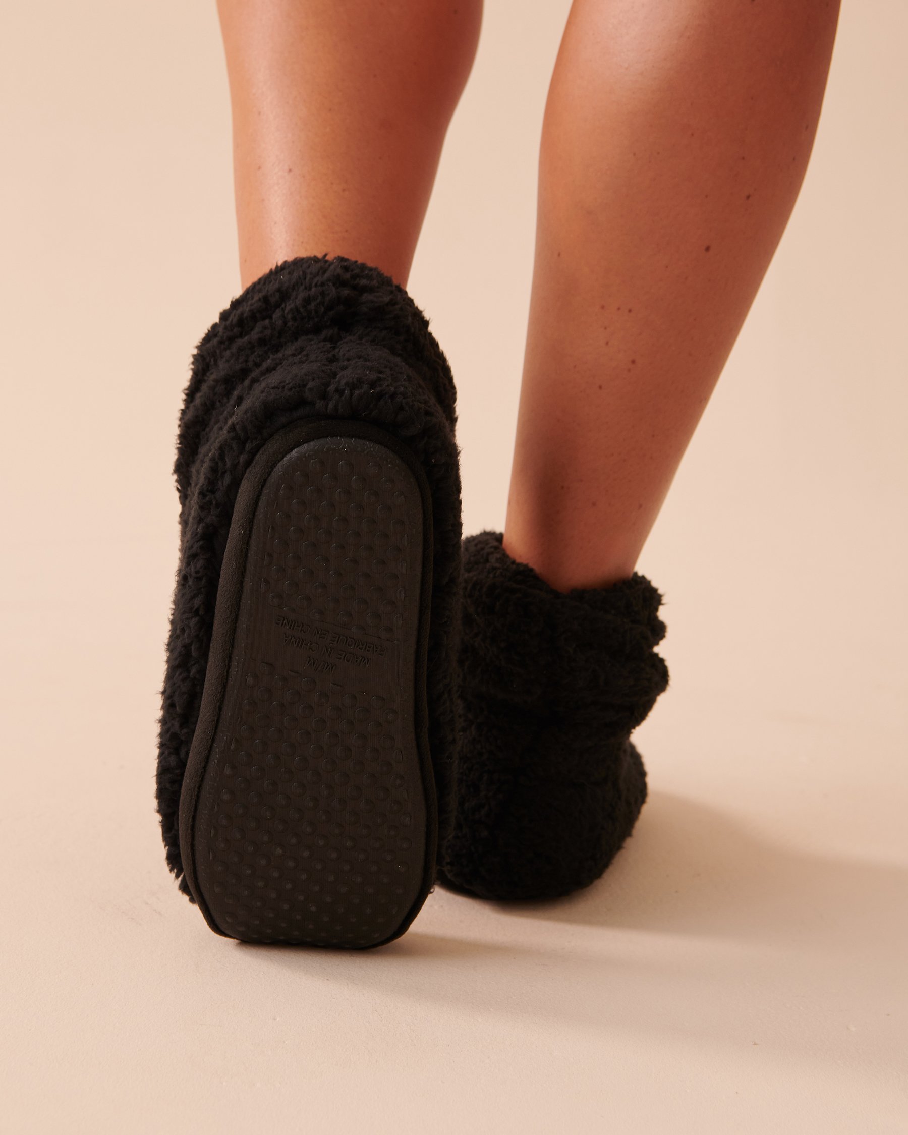 LA VIE EN ROSE Sherpa Bootie Slippers Starry Night 40700293 - View2