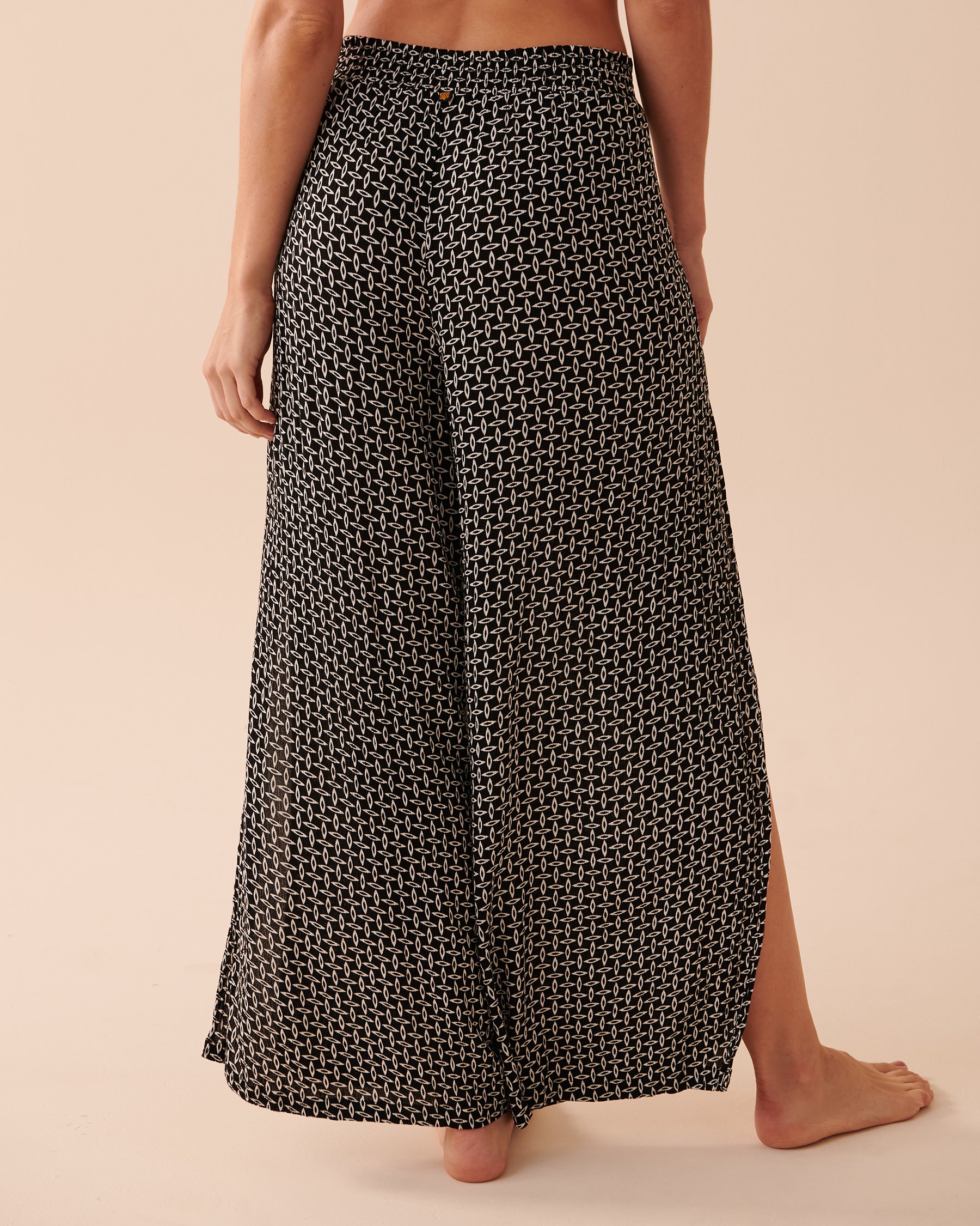 LA VIE EN ROSE AQUA Wrap Around Crinkle Pants Abstract geometric 80200038 - View2