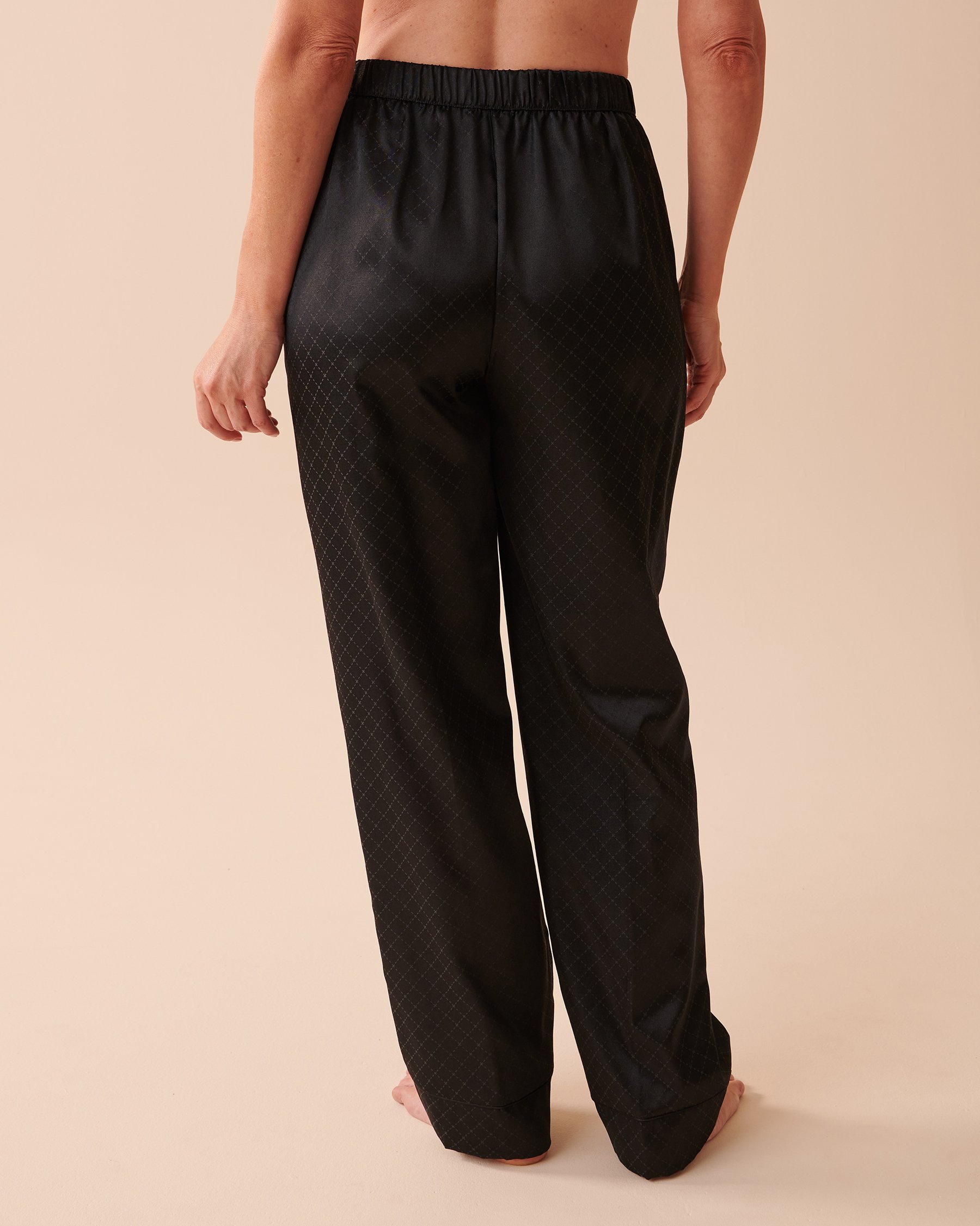 LA VIE EN ROSE Jacquard Satin Pajama Set Starry Night 60400031 - View5