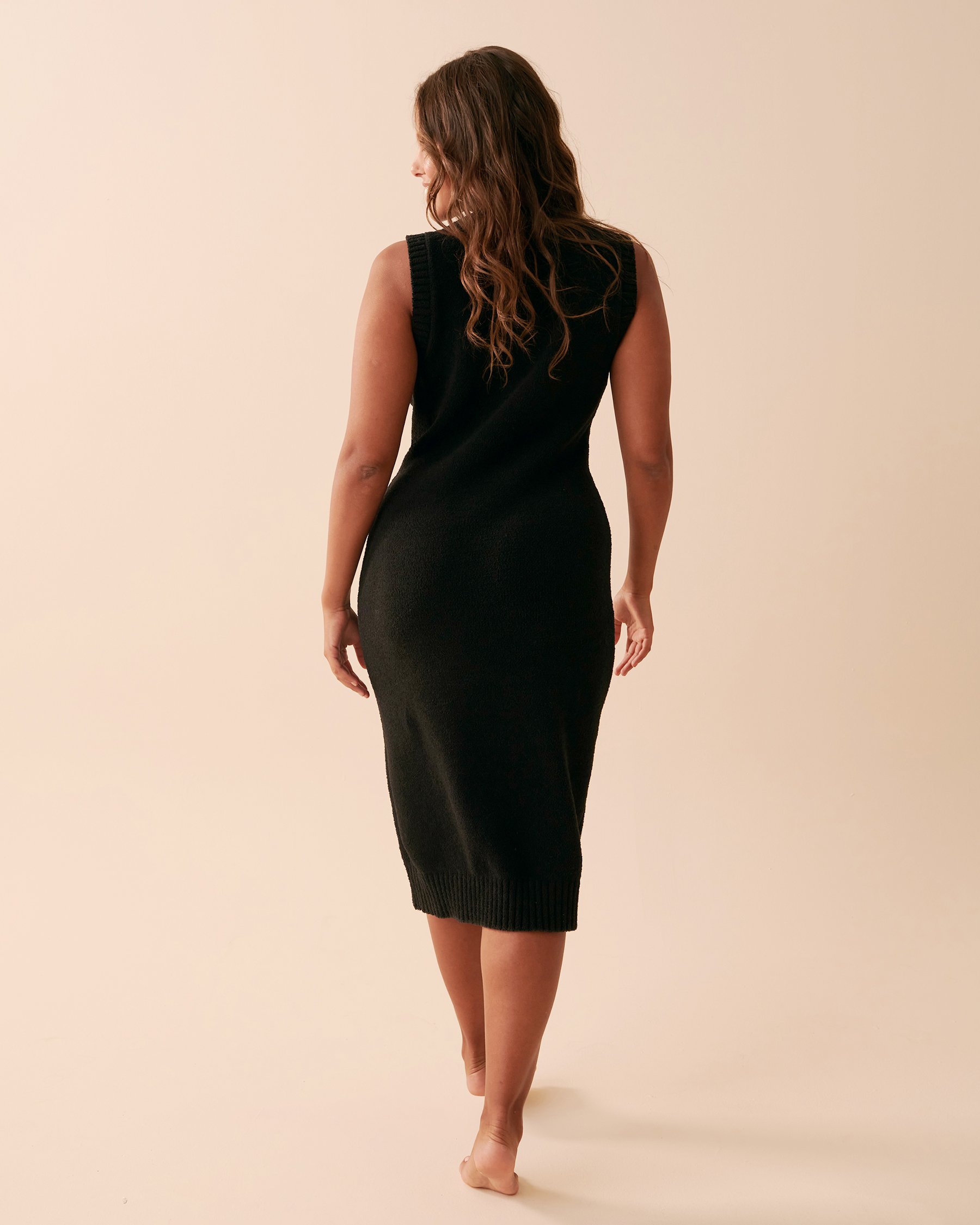 LA VIE EN ROSE Robe sans manches en chenille Nuit étoilée 50400037 - View2