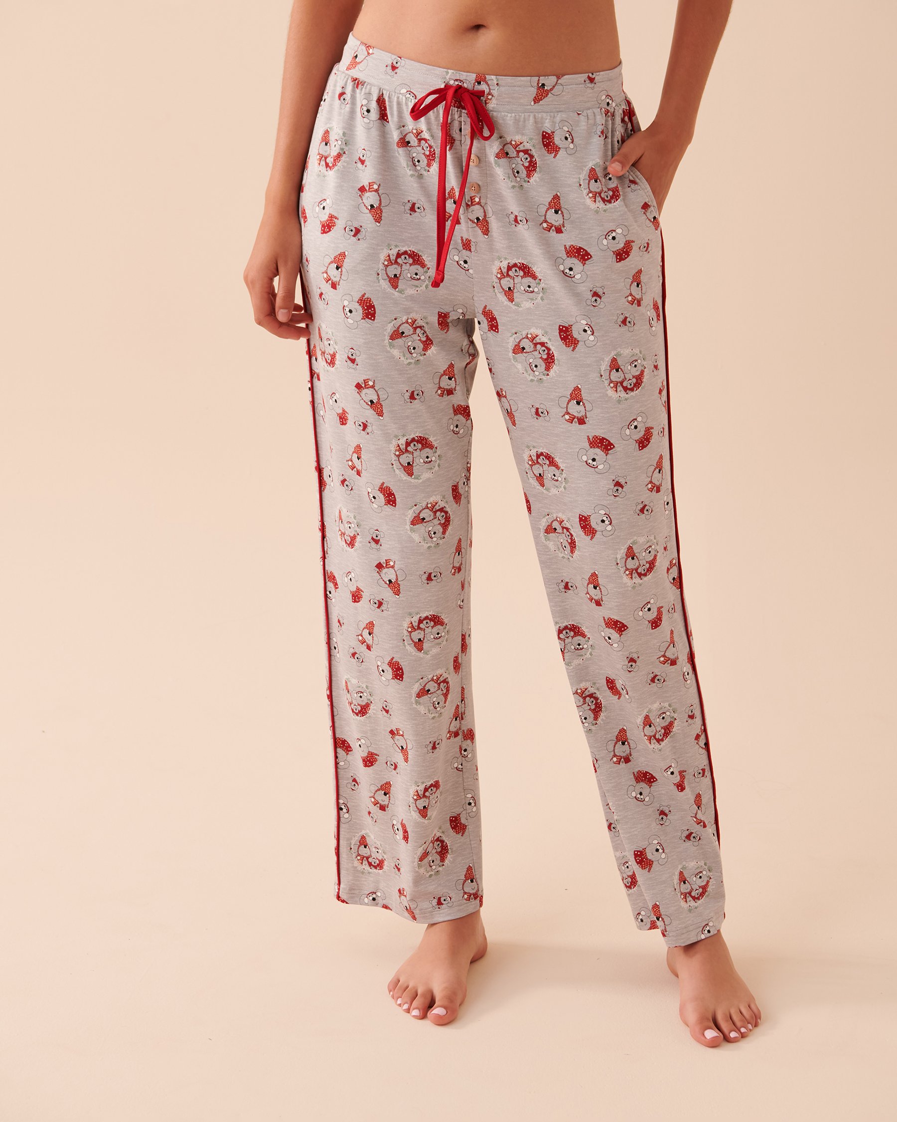 LA VIE EN ROSE Mouse Print Super Soft Pajama Pants Mouse Family 40200498 - View1