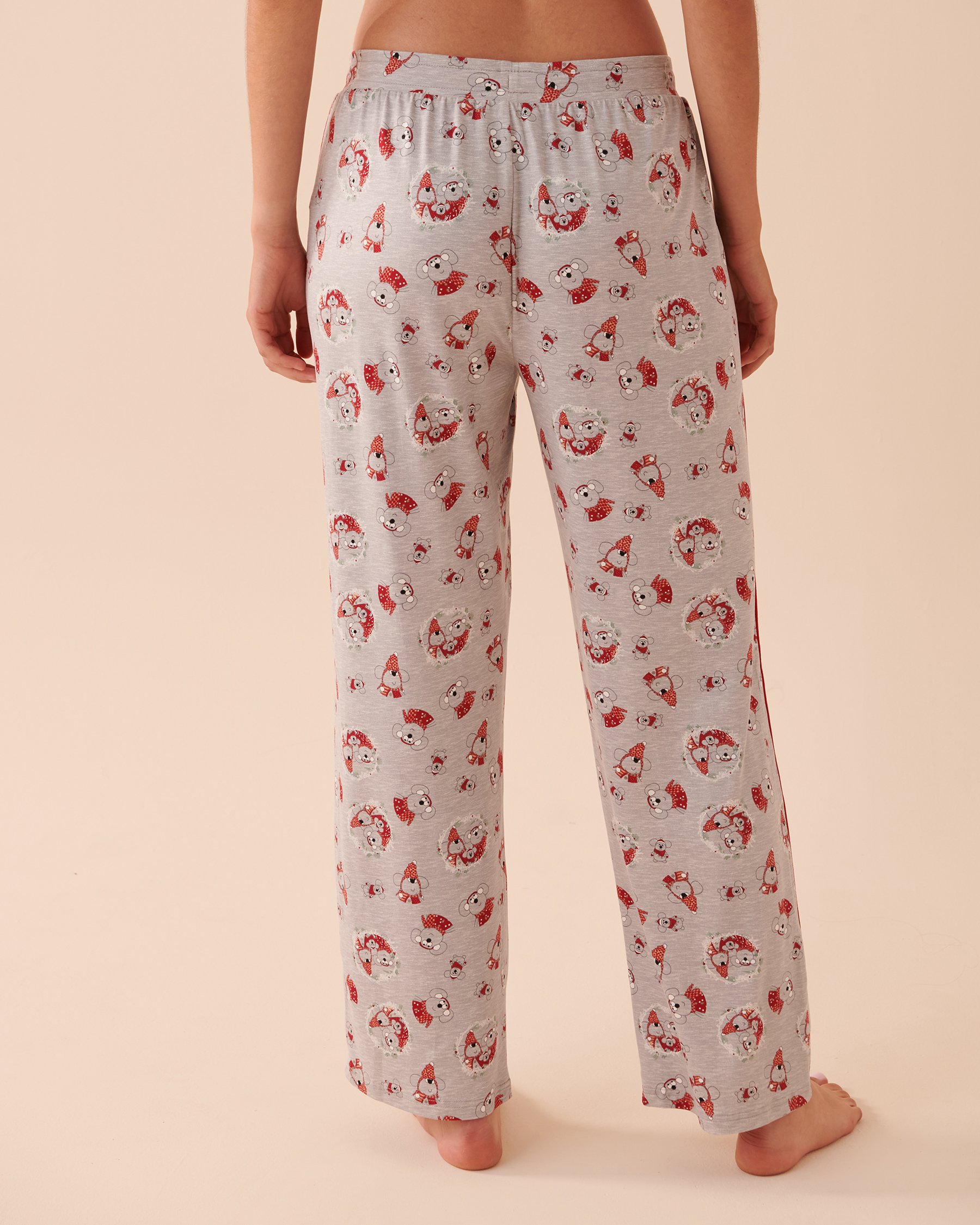 LA VIE EN ROSE Mouse Print Super Soft Pajama Pants Mouse Family 40200498 - View2