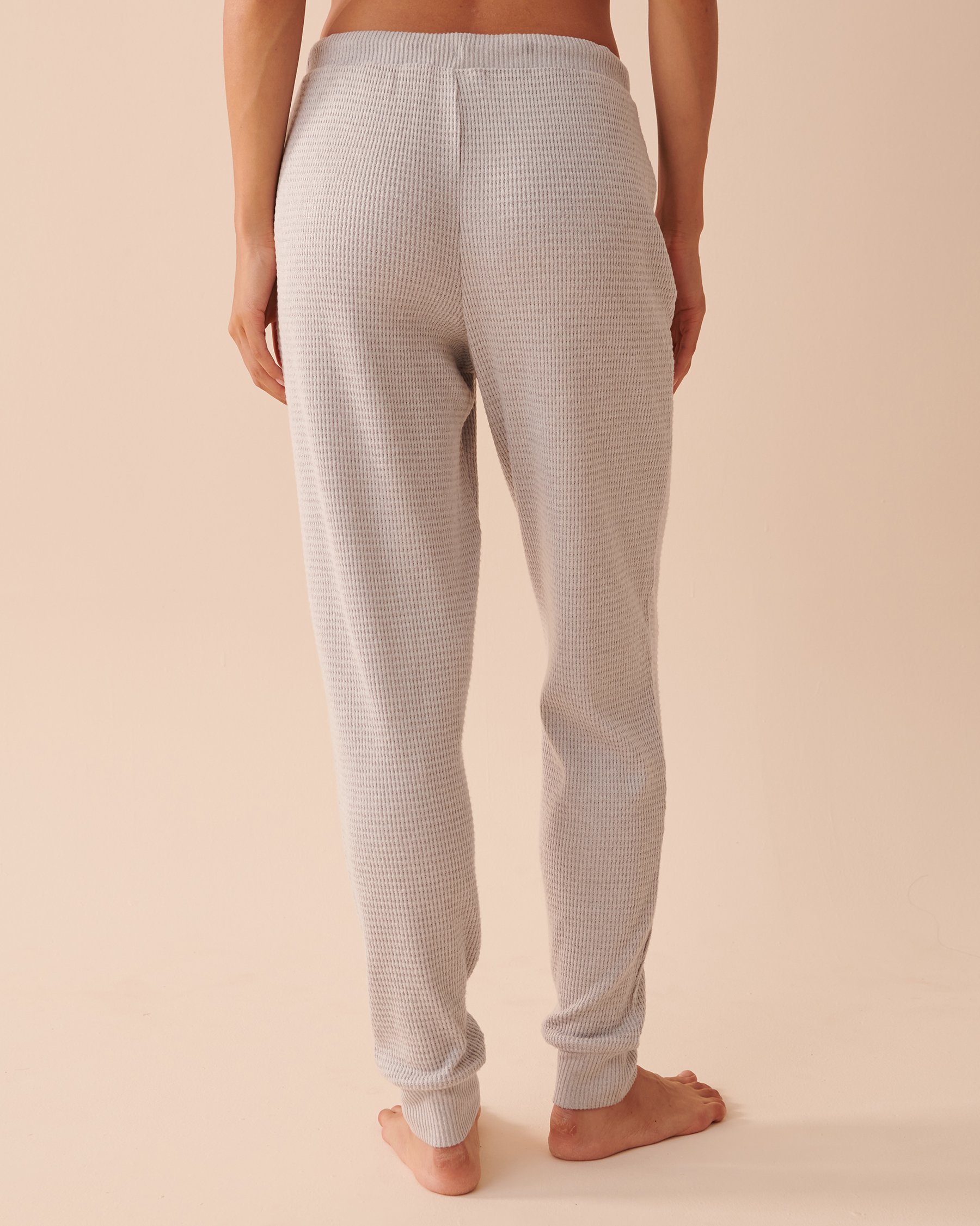 LA VIE EN ROSE Waffle Knit Jogger Pants Stardust 40200507 - View2