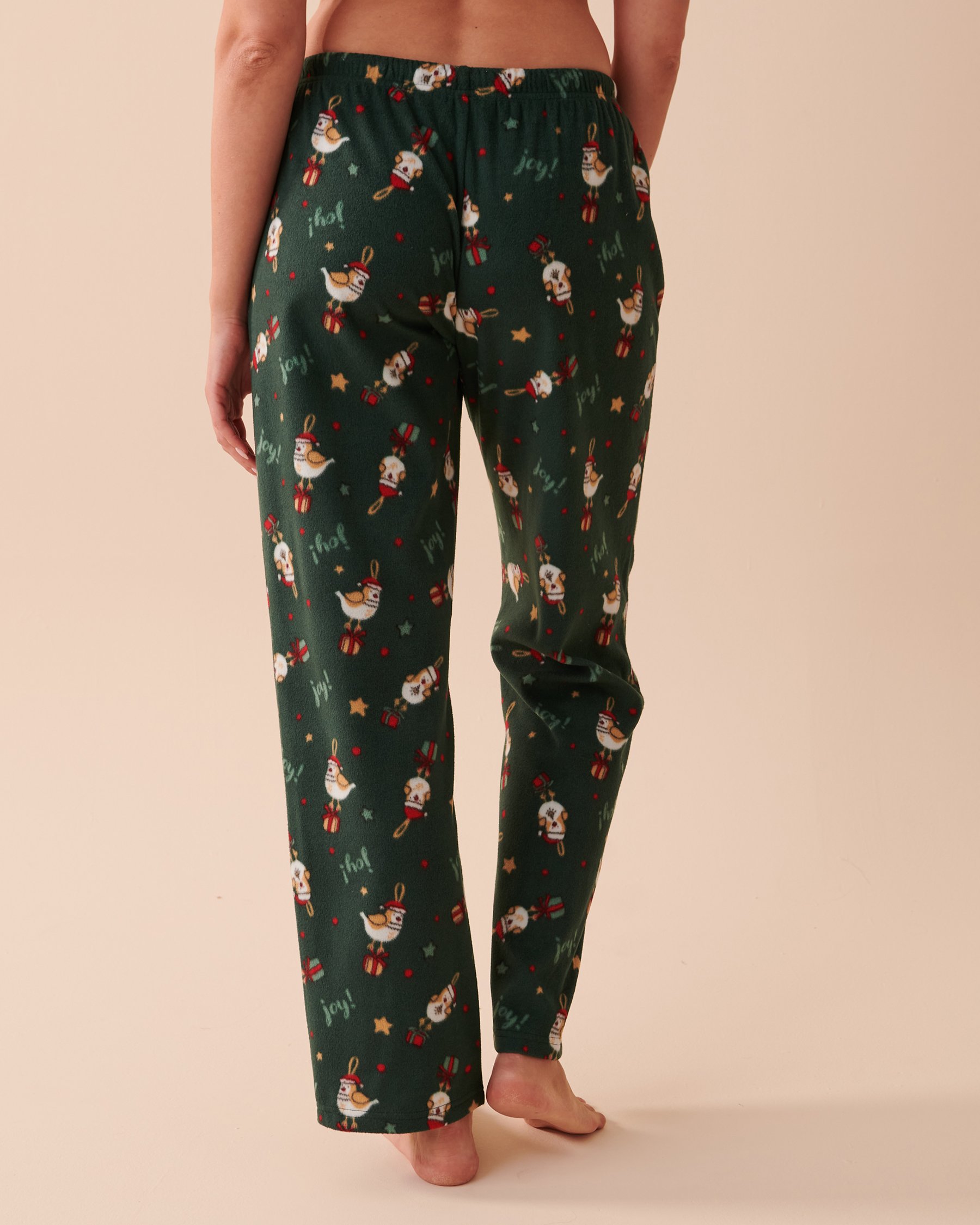 LA VIE EN ROSE Ensemble pyjama en micropolaire imprimé animal Oiseaux des fêtes 40400054 - Voir5