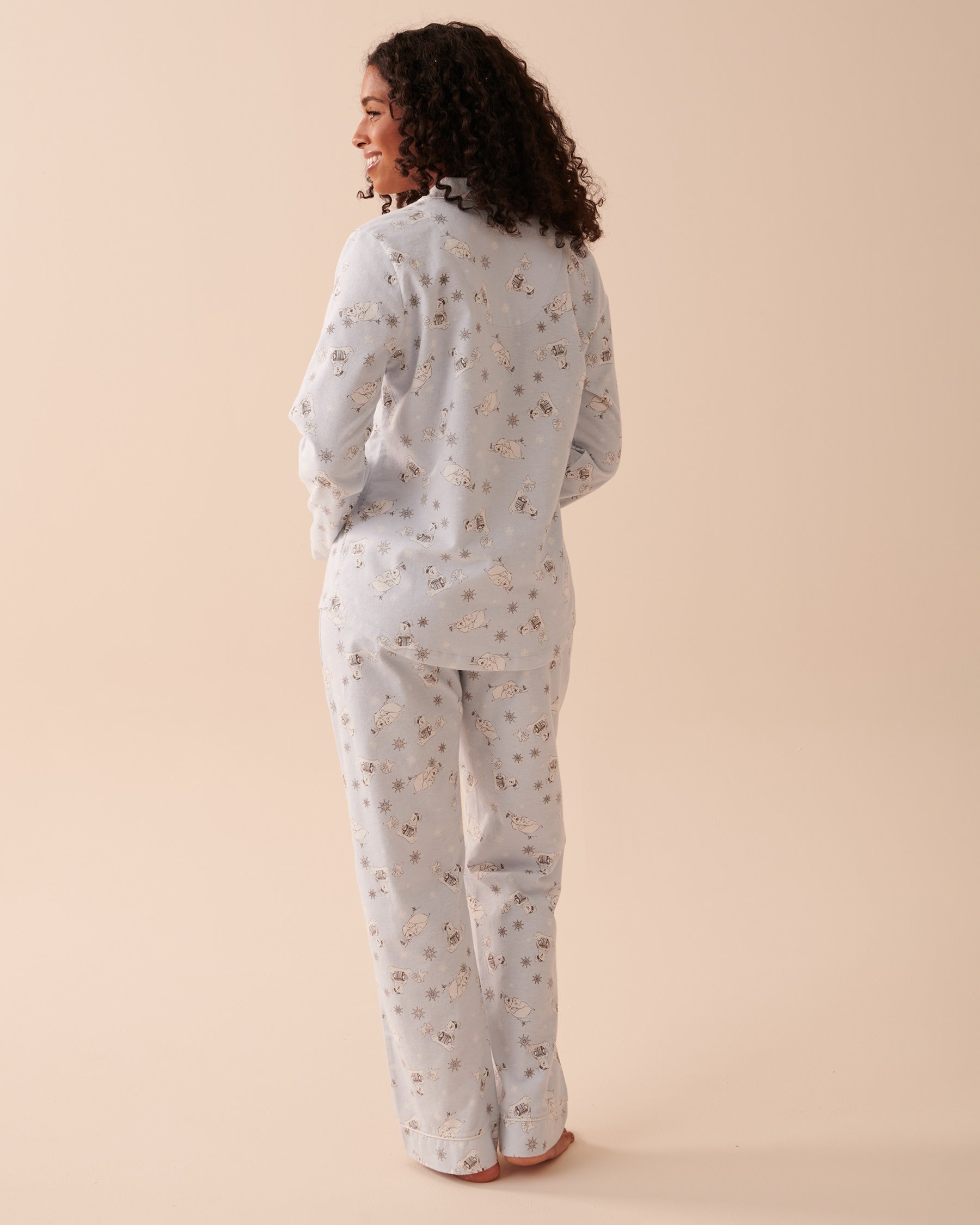 LA VIE EN ROSE Animal Flannel PJ Set Polar Bears 40400055 - View2